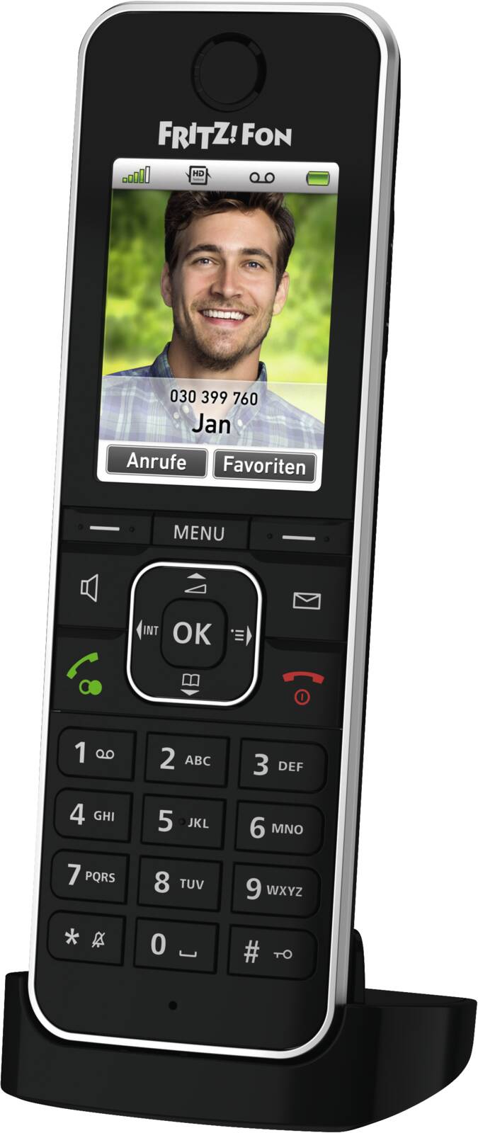 Abbildung 1 zu AVM Telefon Mobilteil  FRITZ!Fon C6 mit Ladeschale kabellos Schwarz