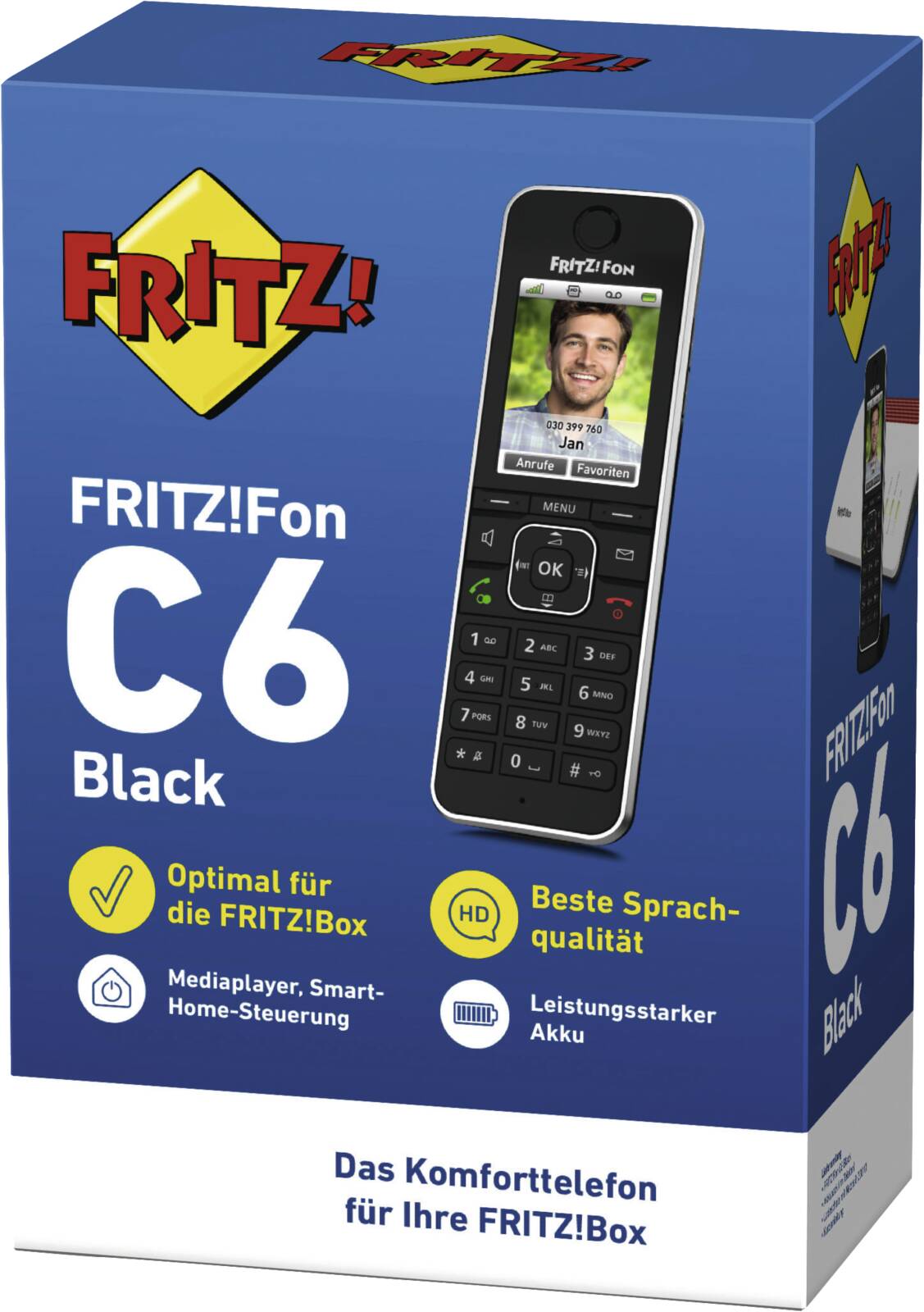 Abbildung 4 zu AVM Telefon Mobilteil  FRITZ!Fon C6 mit Ladeschale kabellos Schwarz
