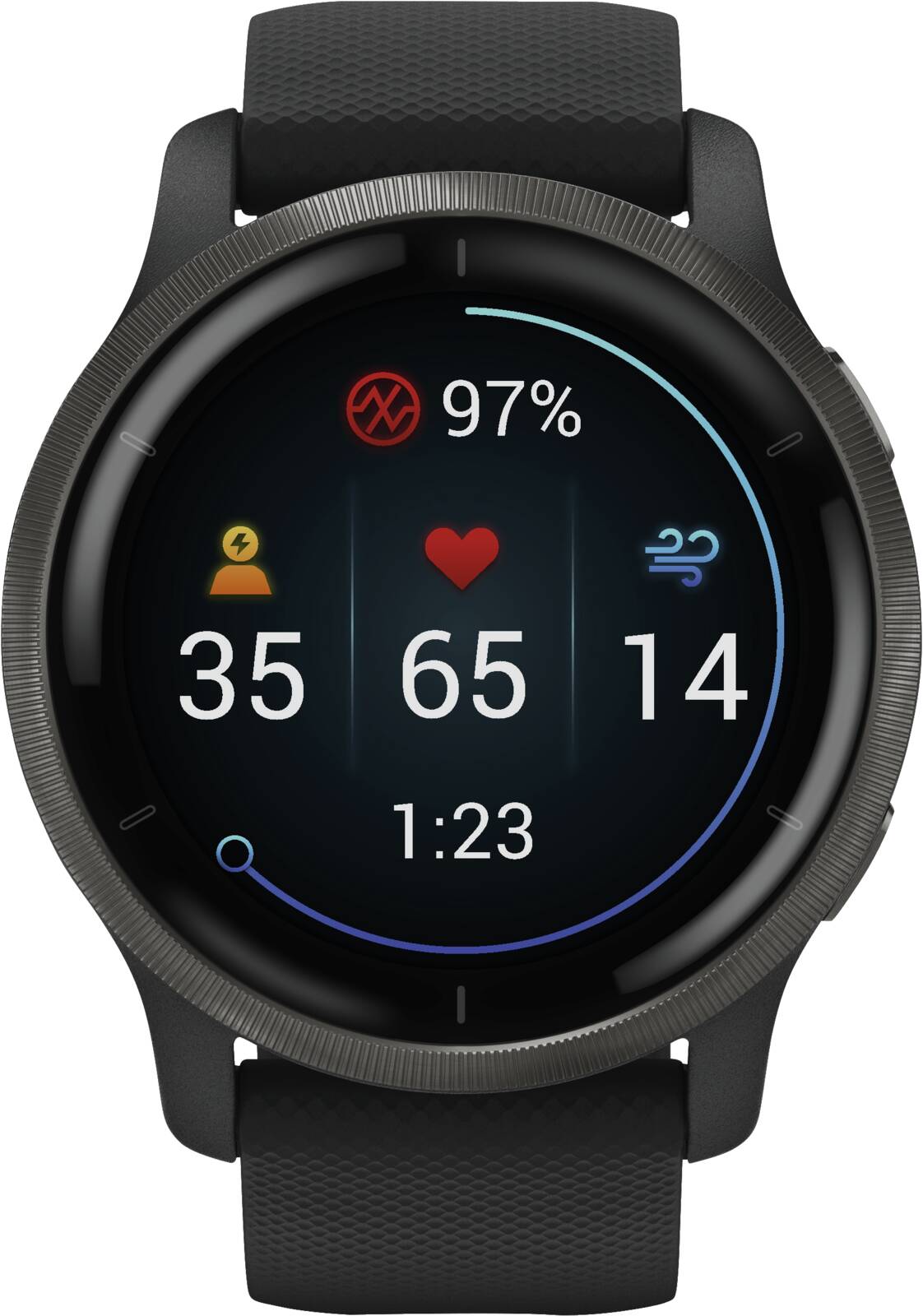 Abbildung 2 zu Garmin Venu 2 Schwarz-Schiefergrau Smartwatch NEU+OVP