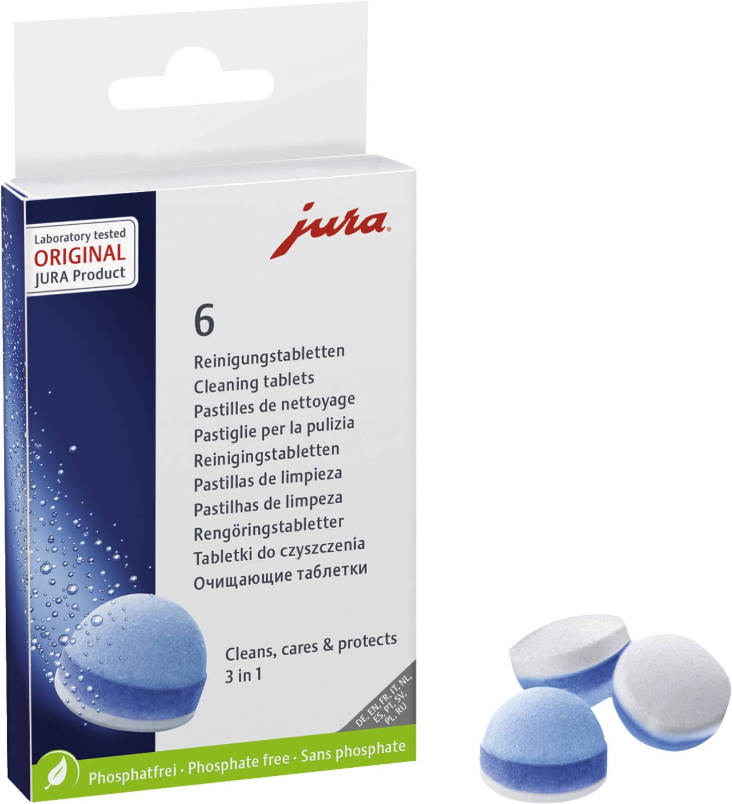 Abbildung 1 zu JURA Reinigungstabletten 3 Phasen 6er-Tabs für Kaffee-Vollautomaten