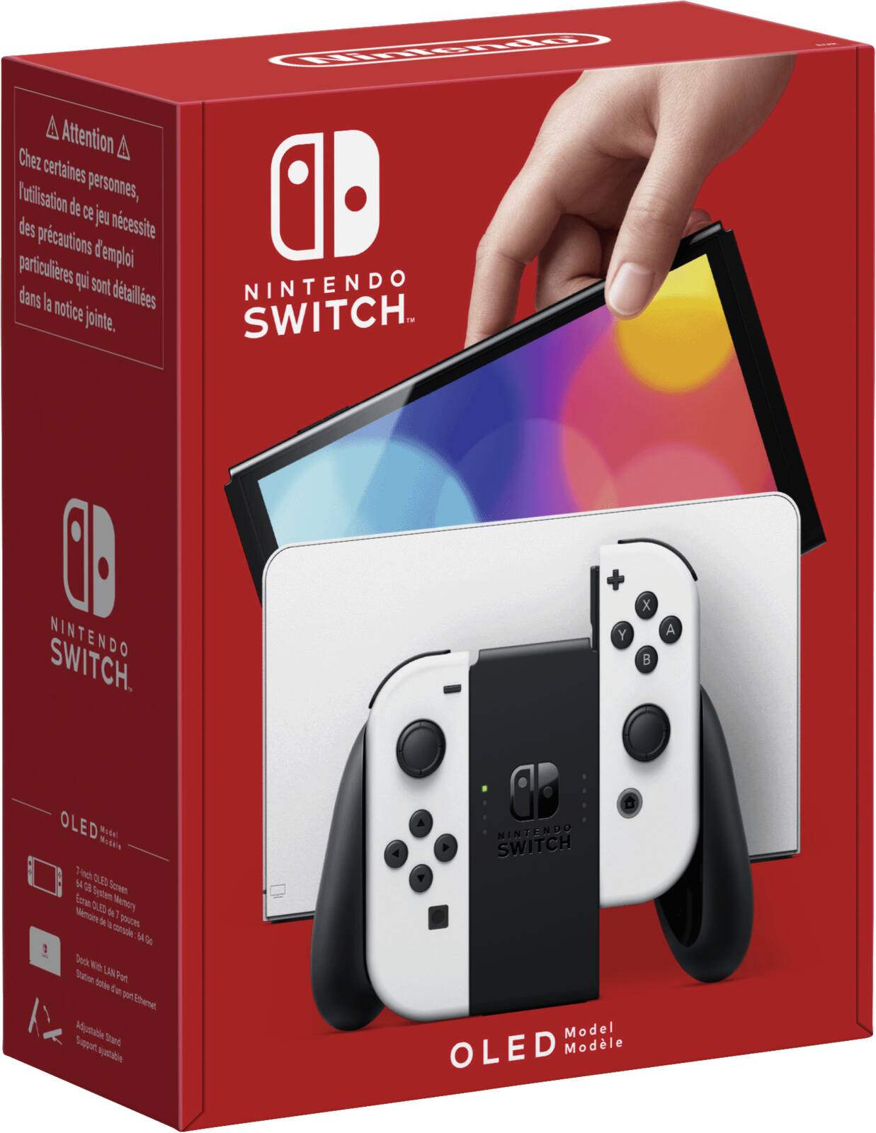 Abbildung 1 zu Nintendo Switch OLED-Modell Weiss Spielekonsole + 7 Zoll OLED Bildschirm