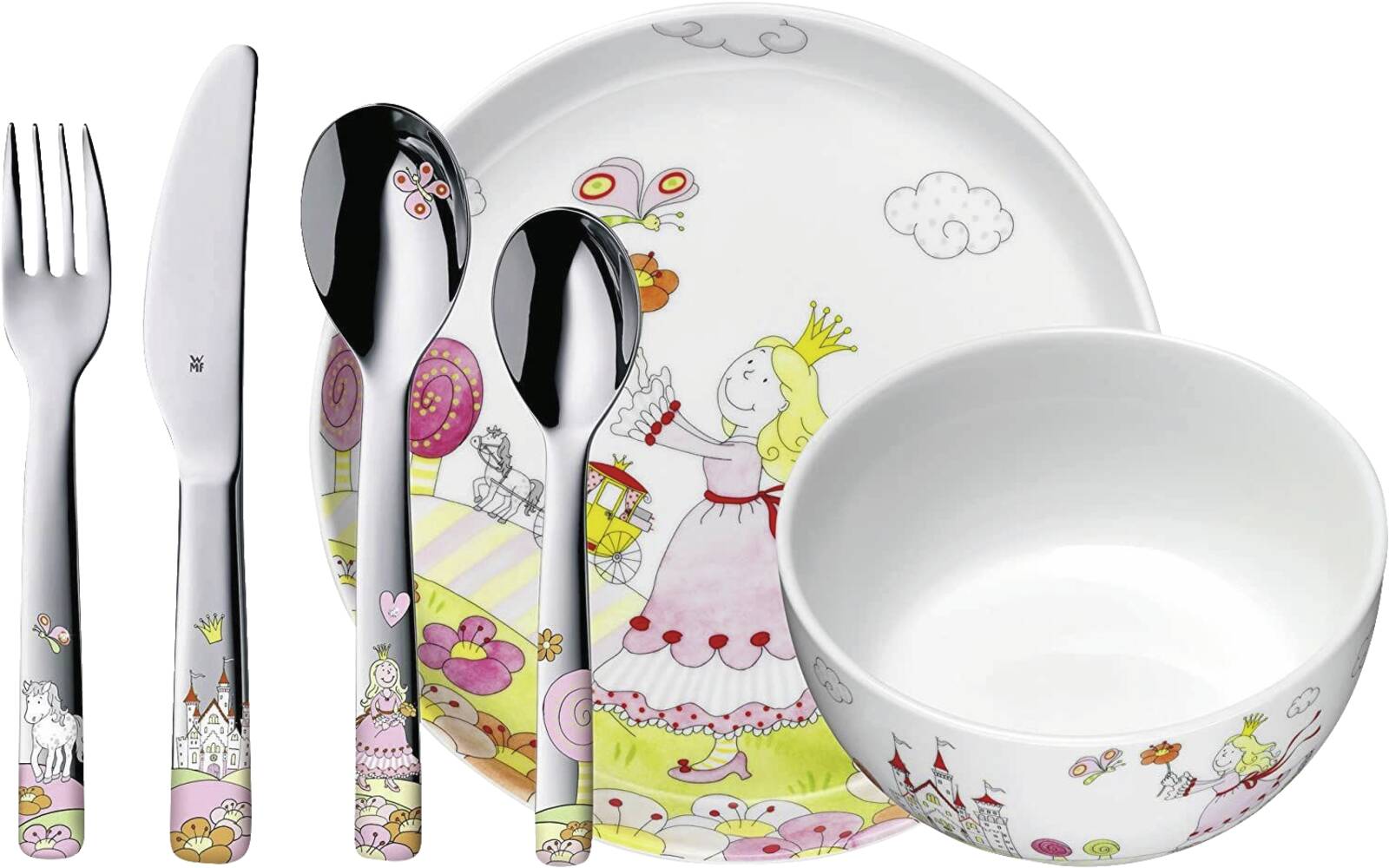 Abbildung 1 zu WMF Kindergeschirr Set 6 KIDS PRINZESSIN ANNELI Besteck + Teller + Schüssel