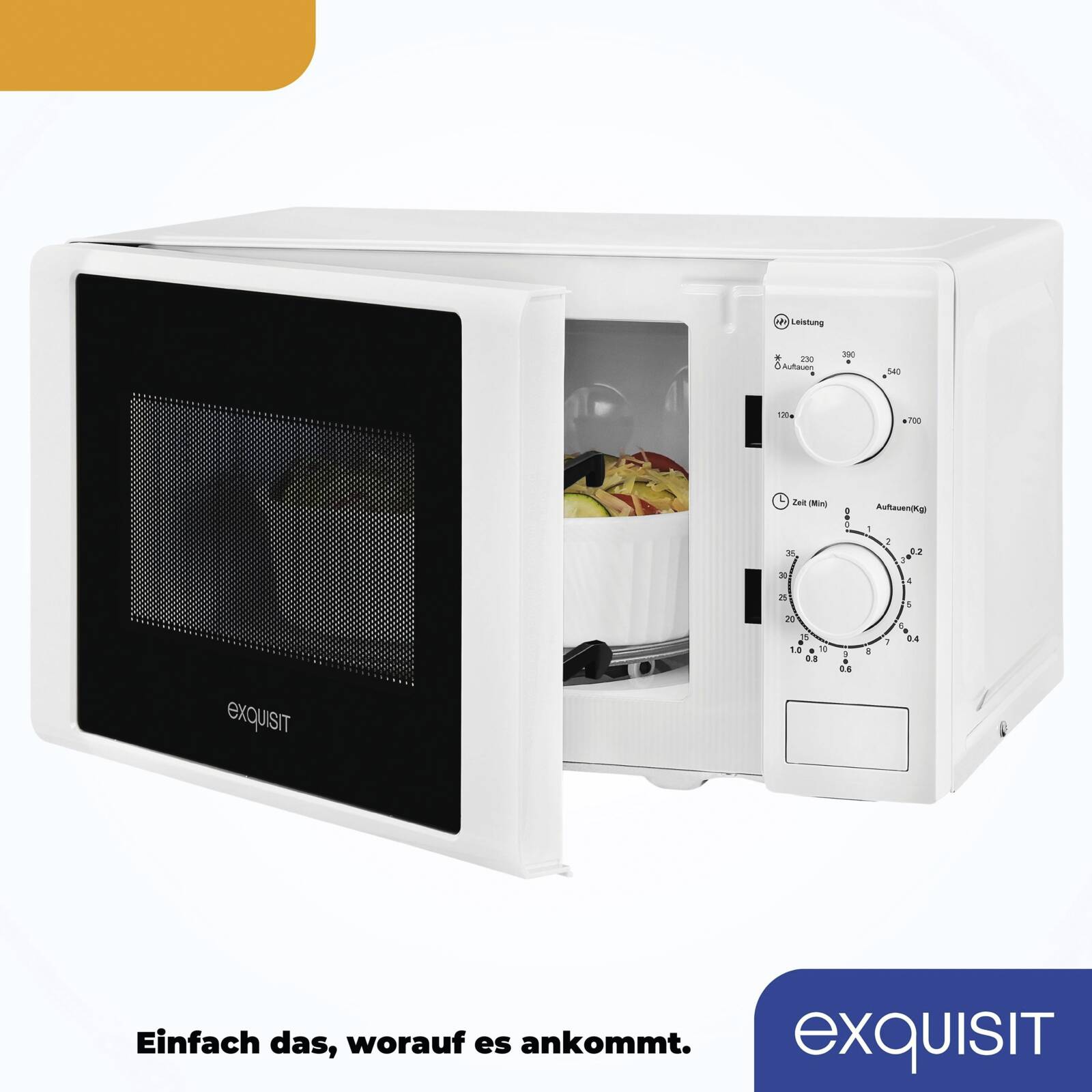 Abbildung 5 zu Exquisit MW 900-030 Weiss Solo-Mikrowelle, 20 l,5Leistungsstufen,700Watt