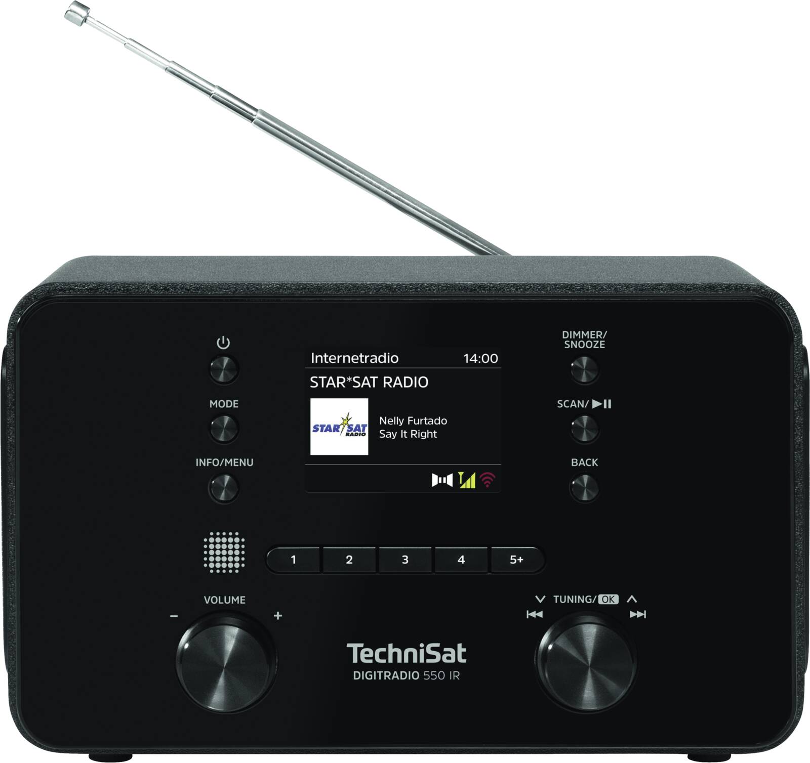 Abbildung 1 zu Technisat Radio DIGITRADIO550IR schwarz DAB DAB+ UKW USB Bluetooth WLAN