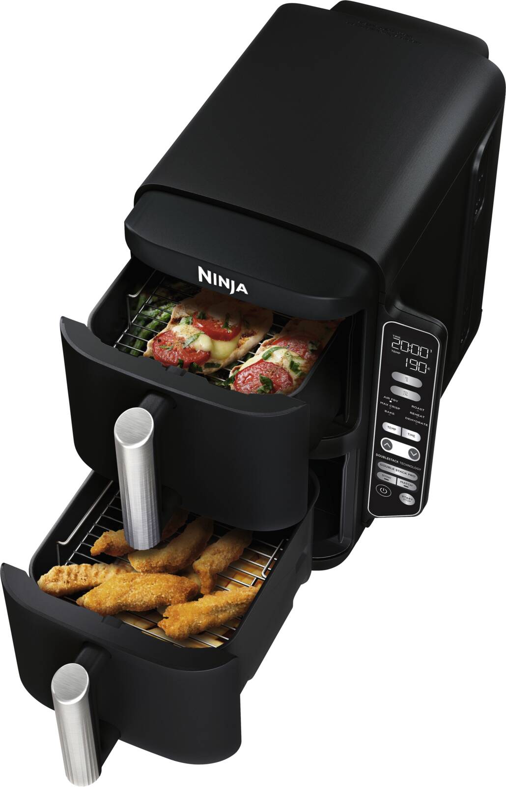 Abbildung 2 zu Ninja Fritteuse SL300EU Doppel Heißluft 7,6l 2470W Display Backen Braten Dörren