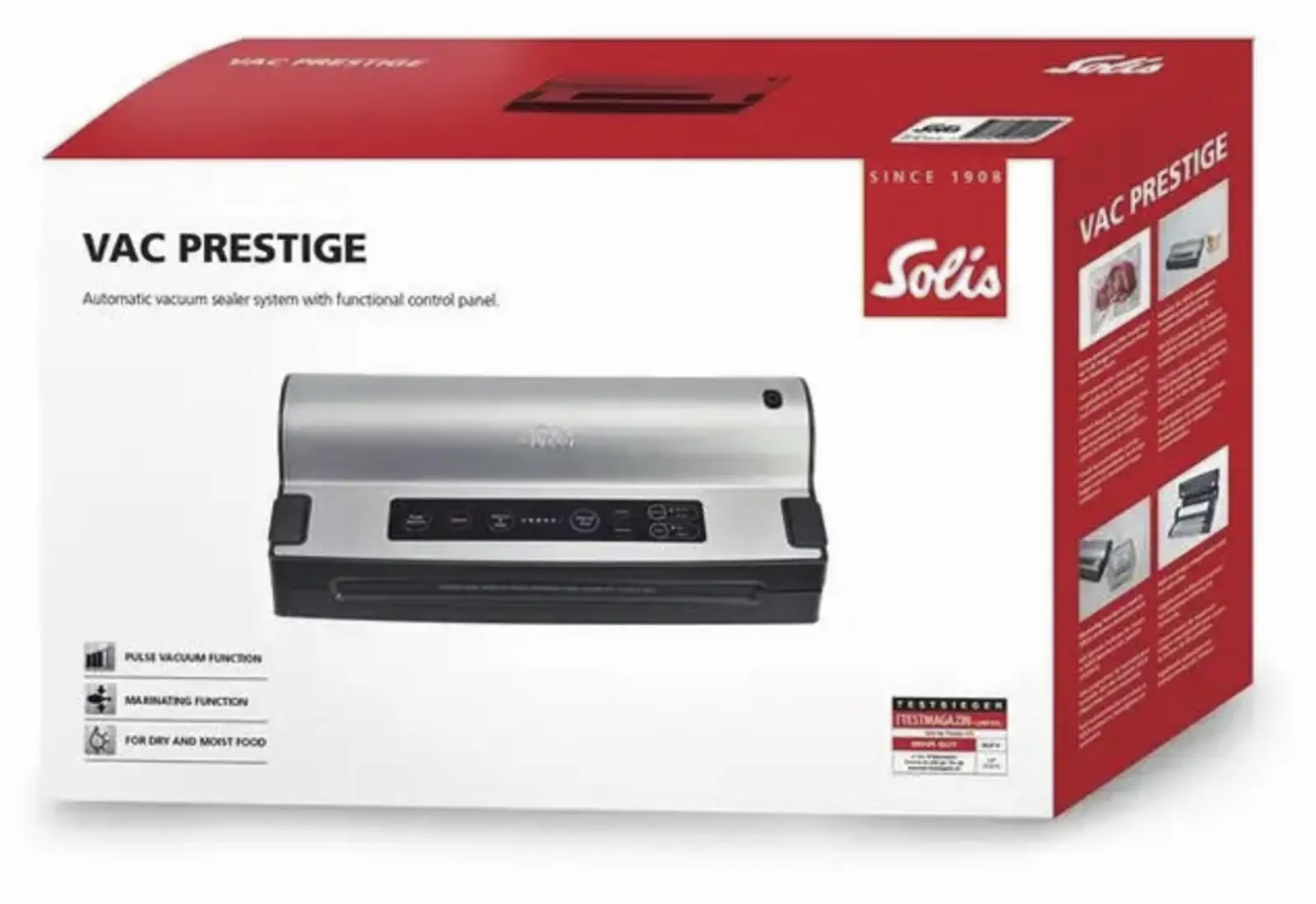 Solis 575 Vac Prestige Vacumeermachine - Grijs