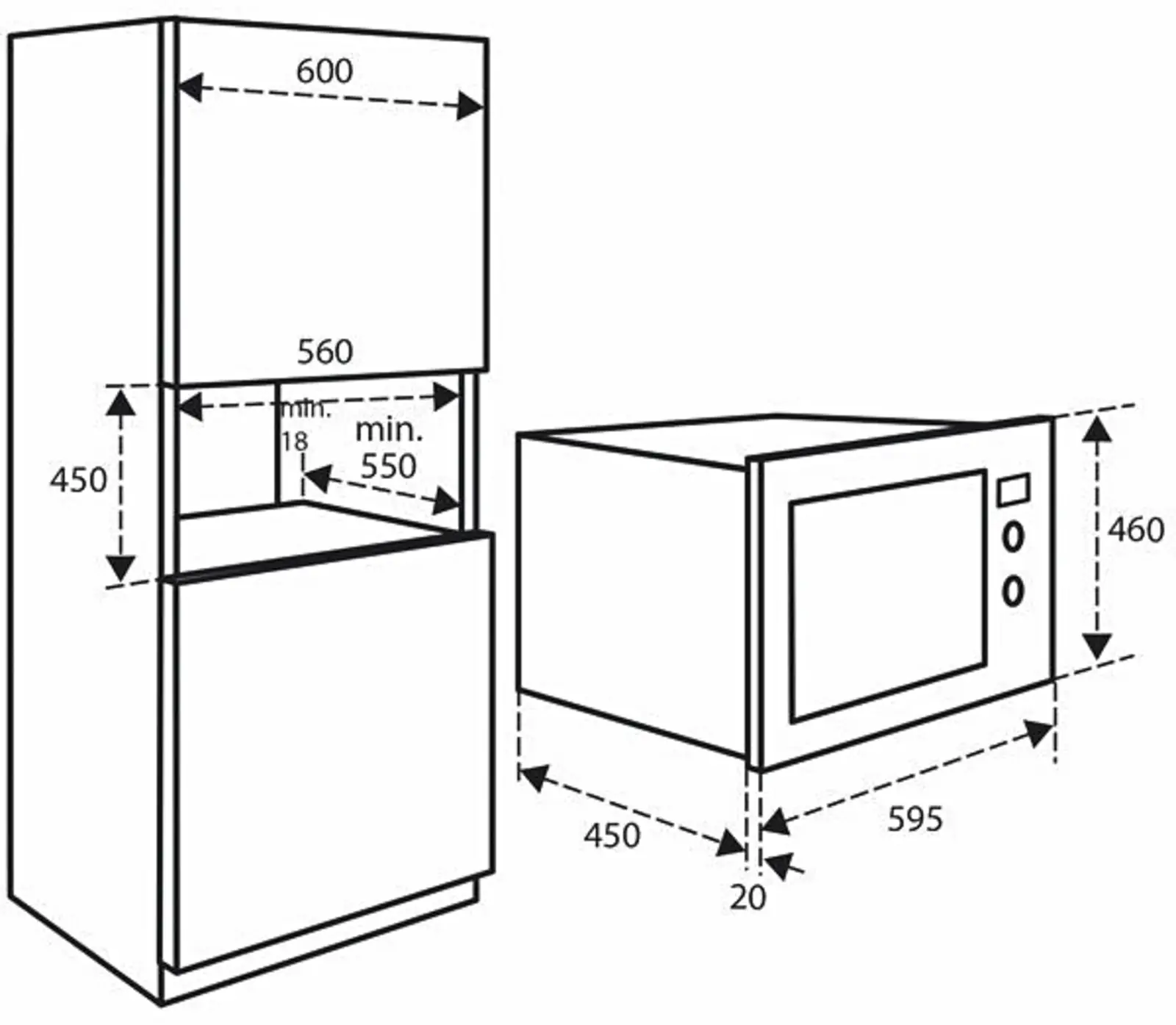 Inventum IMC6132F inbouw combimagnetron