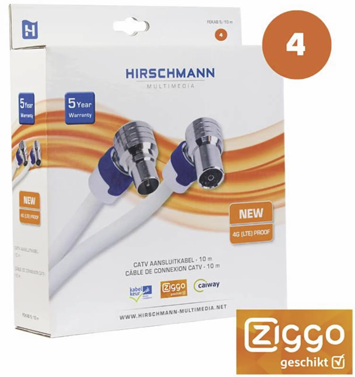 Hirschmann FEKAB 5 coaxkabel (10 meter)