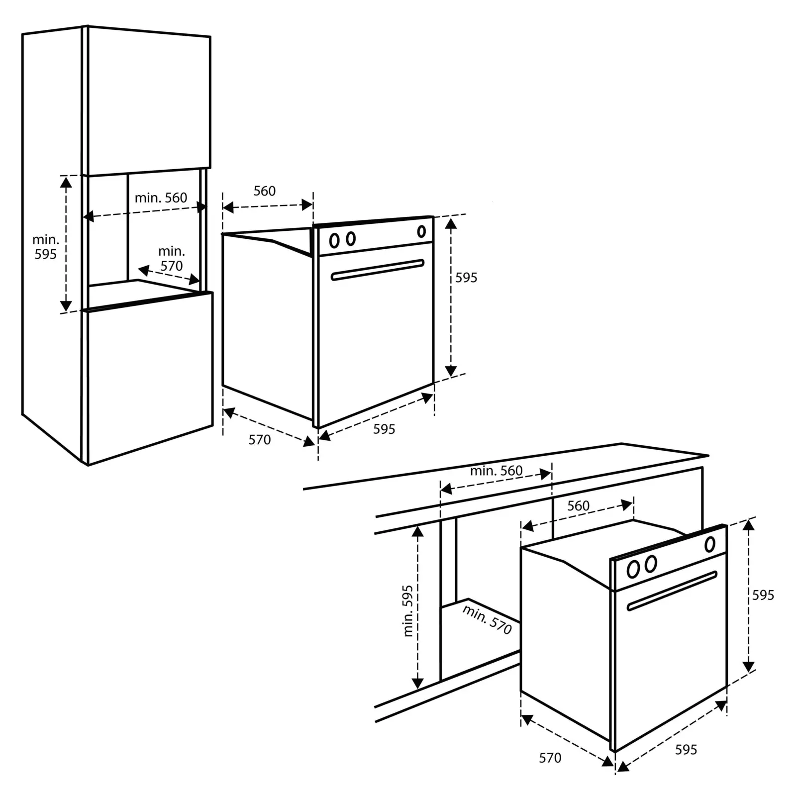 Inventum IOC6070GK inbouw solo oven
