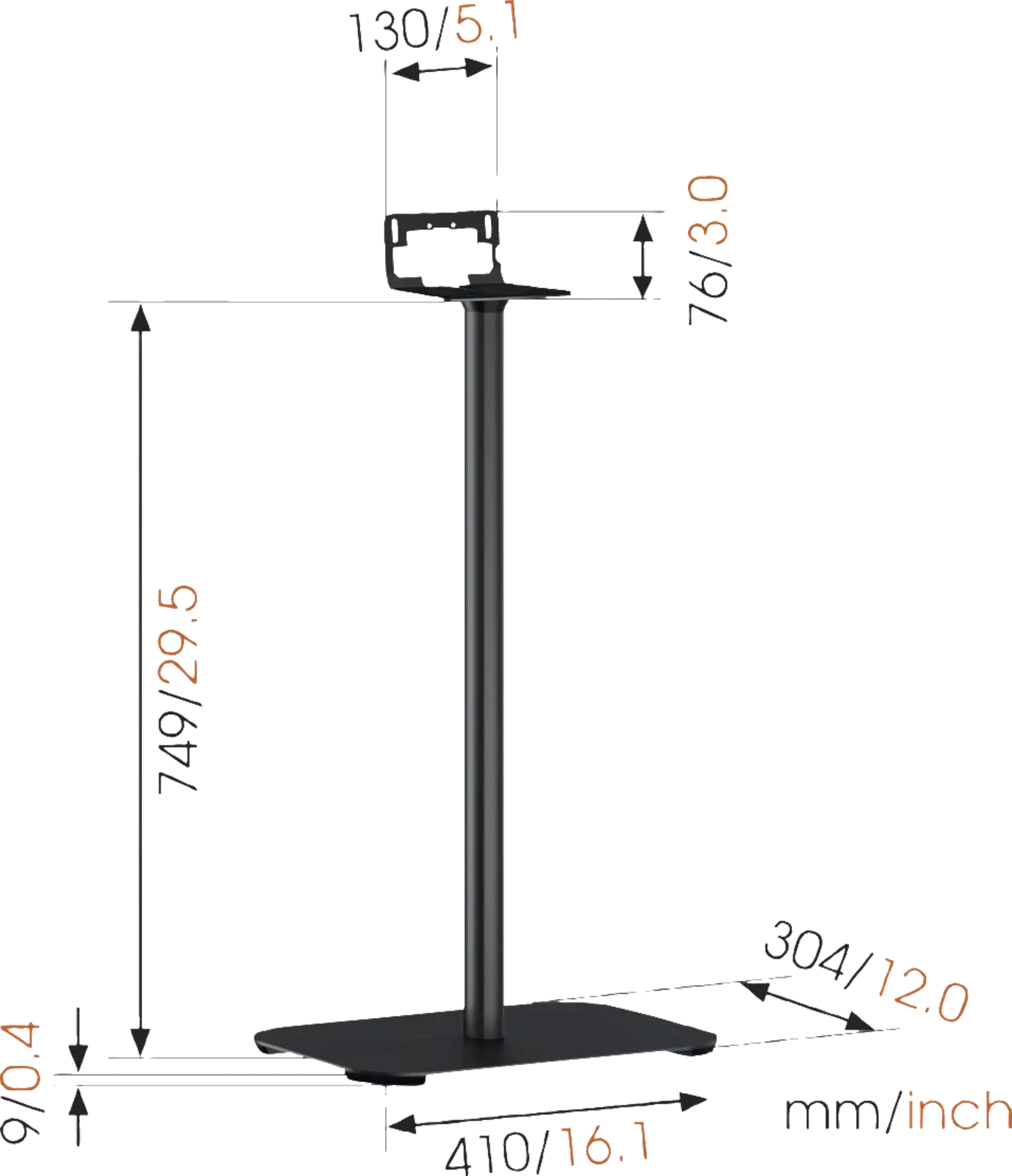 Vogel's SOUND 3305 standaard voor Sonos PLAY:5 en HEOS 5 & 7