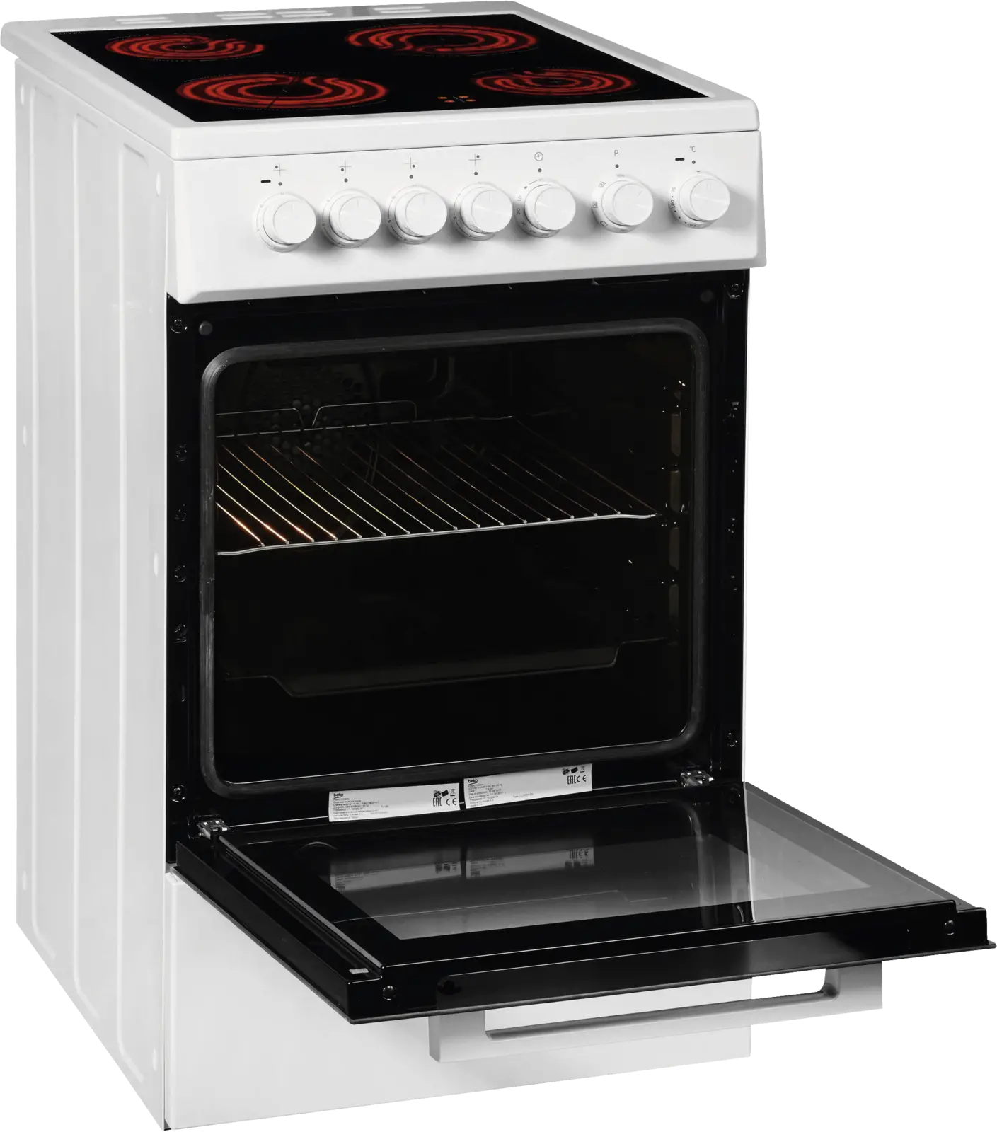 Beko FSM57100GW keramisch fornuis