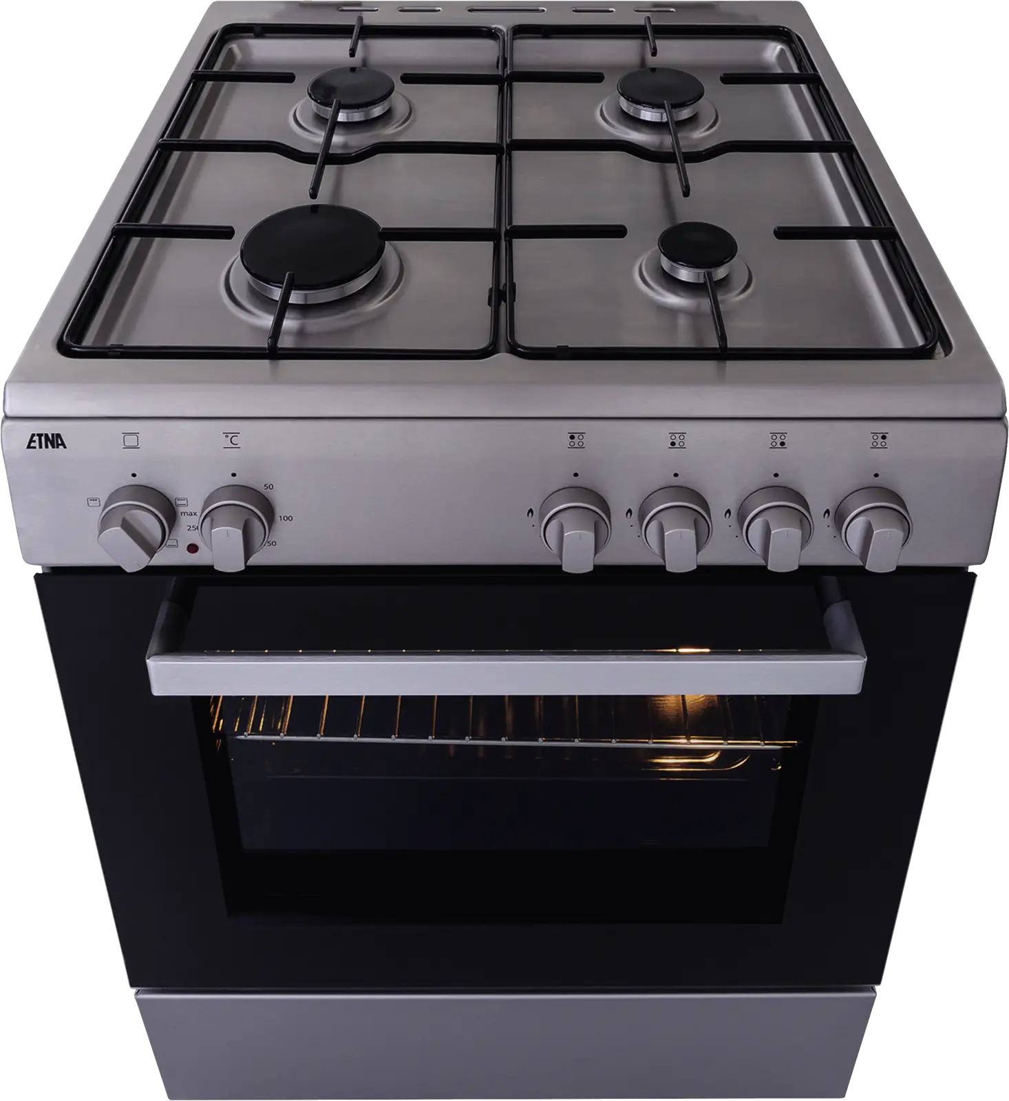 ETNA FGV160RVS Gas- en Elektrofornuis - 60 cm