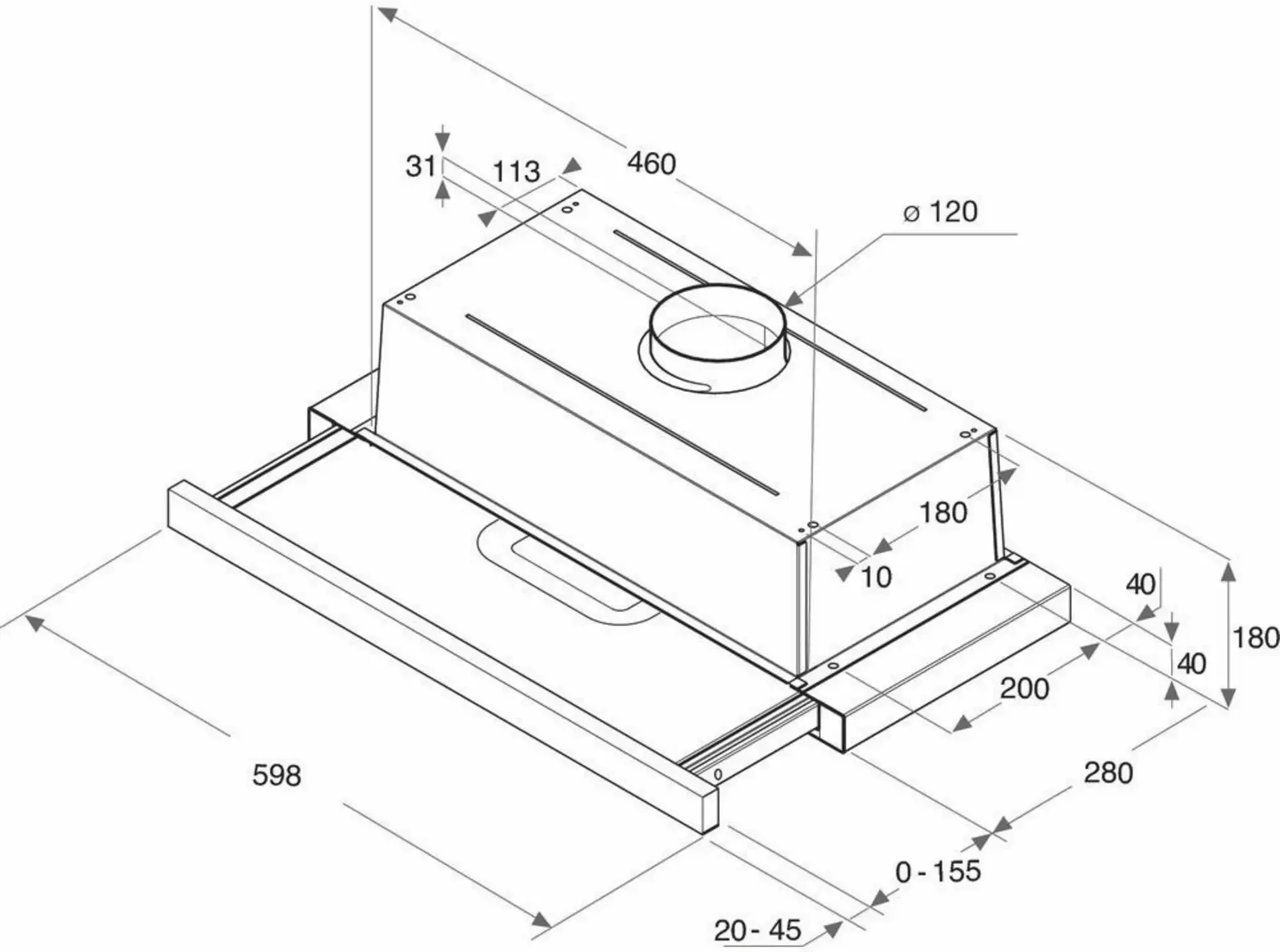 Whirlpool AKR 749/1 IX vlakscherm afzuigkap
