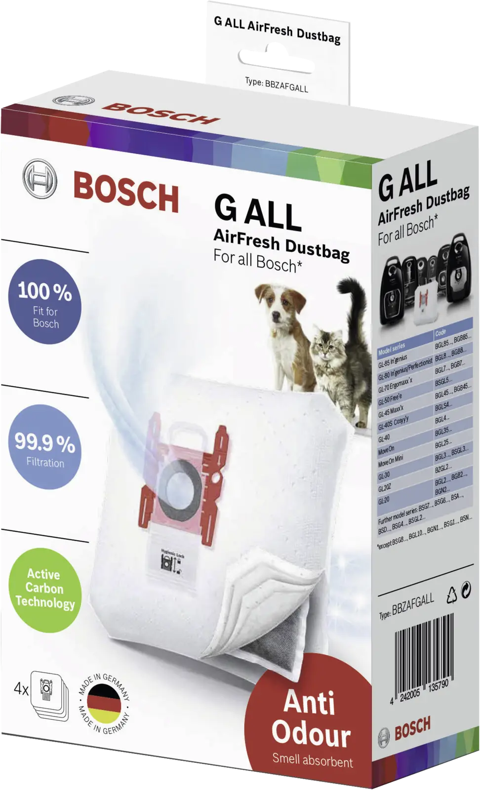 Bosch BBZAFGALL AirFresh GALL stofzuigerzakken