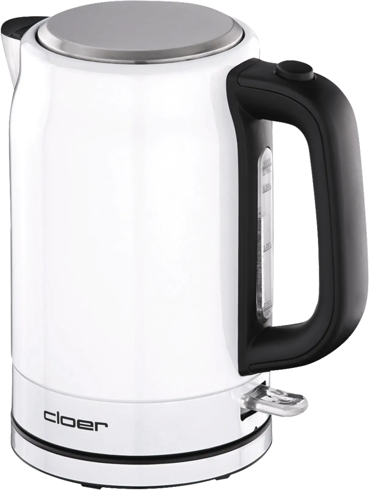 Cloer Waterkoker 4521 1,7L wit-RVS
