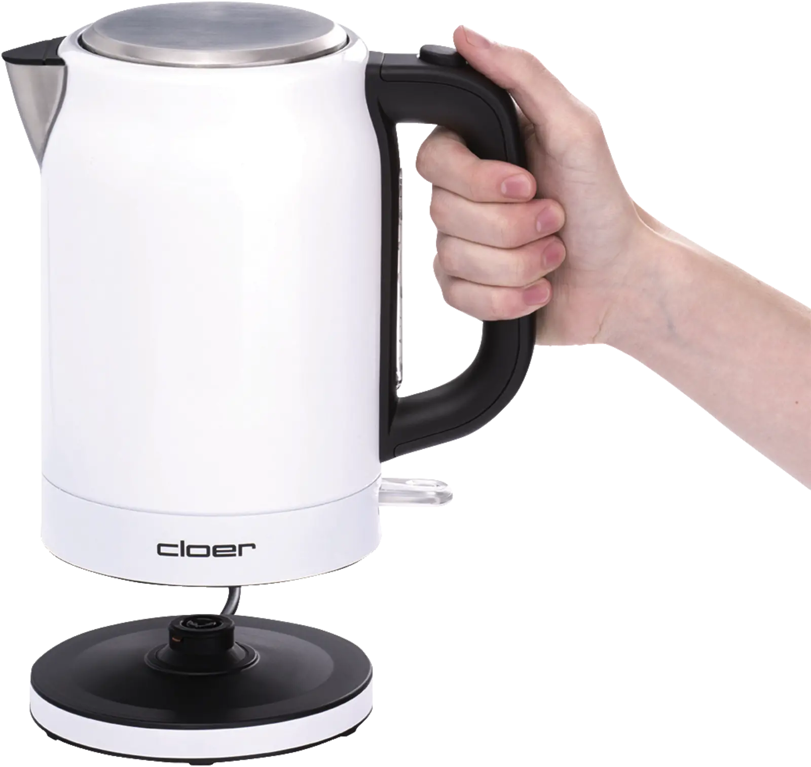 Cloer Waterkoker 4521 1,7L wit-RVS