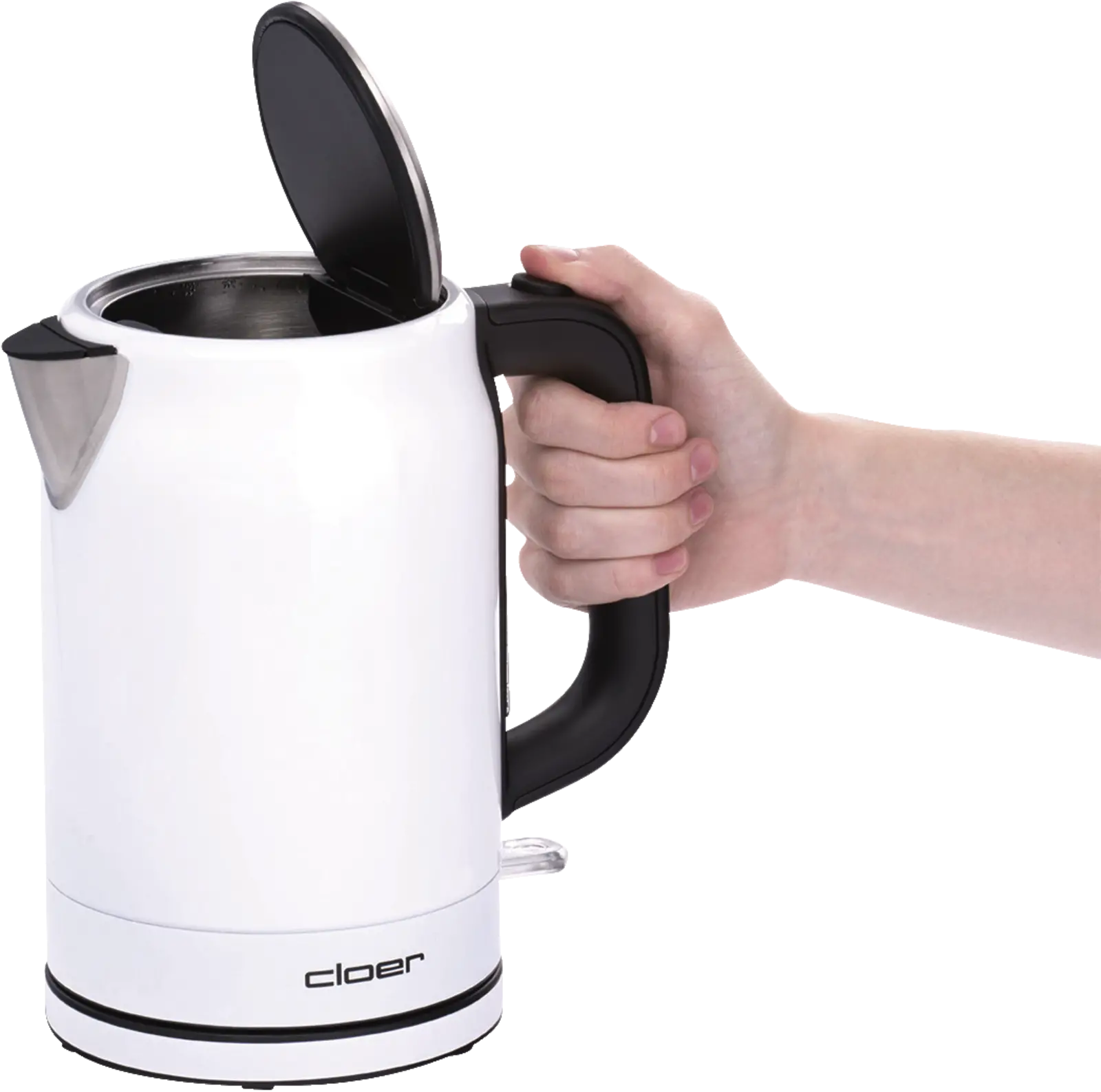Cloer Waterkoker 4521 1,7L wit-RVS