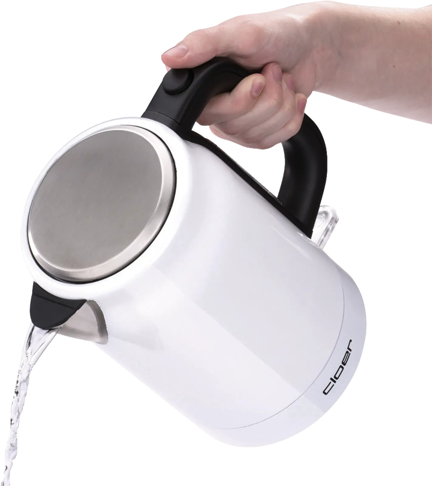 Cloer Waterkoker 4521 1,7L wit-RVS