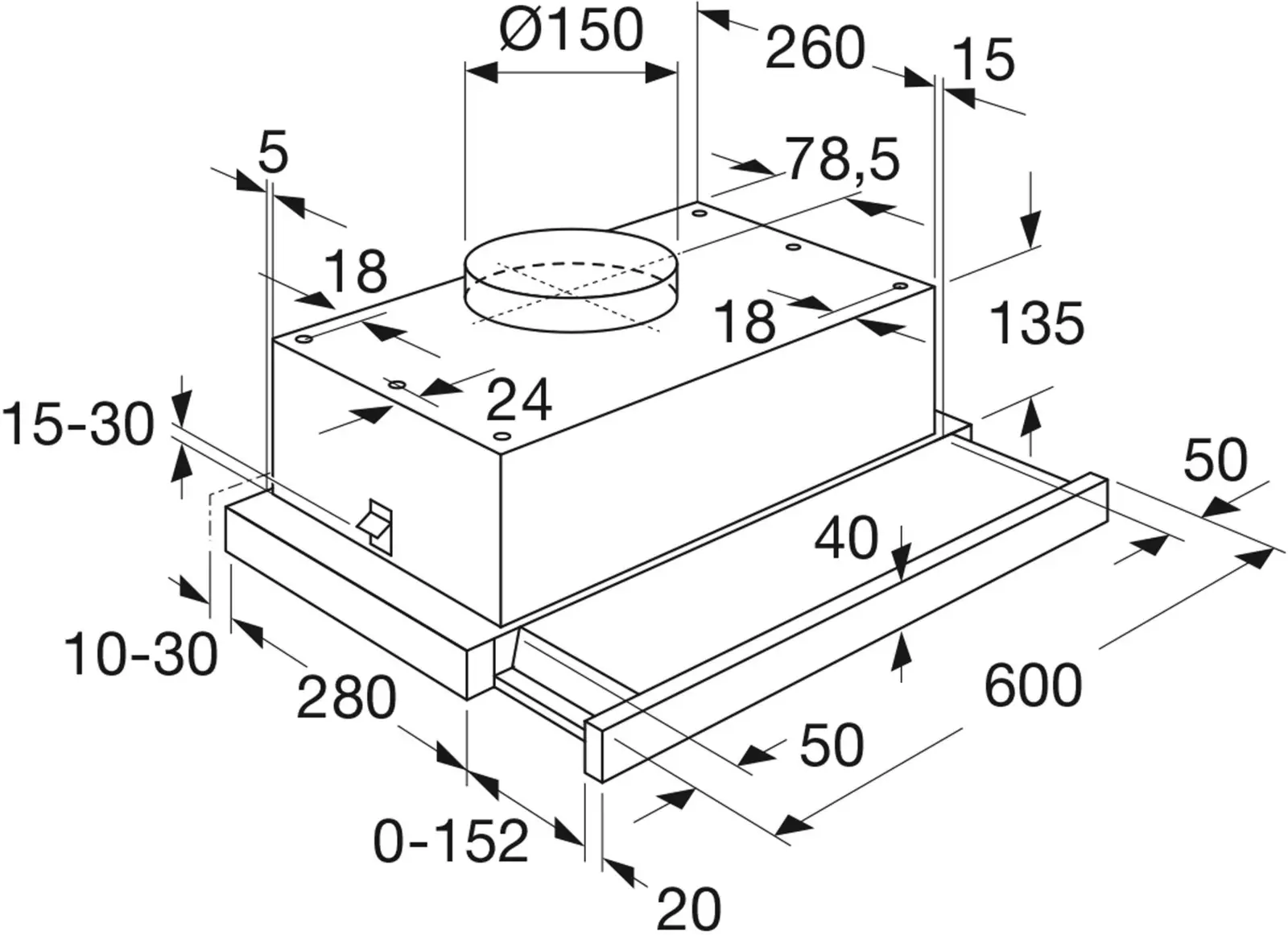 ATAG WV60211AM Vlakscherm Afzuigkap