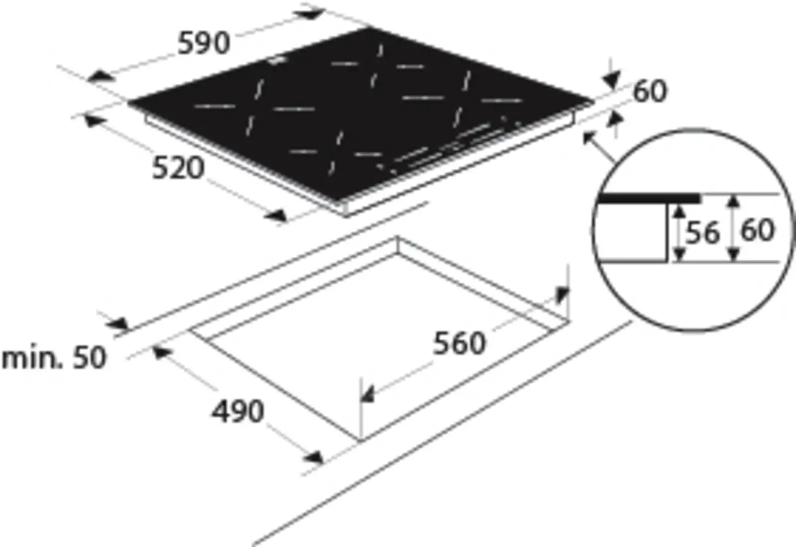 ETNA KI560ZT Inductiekookplaat