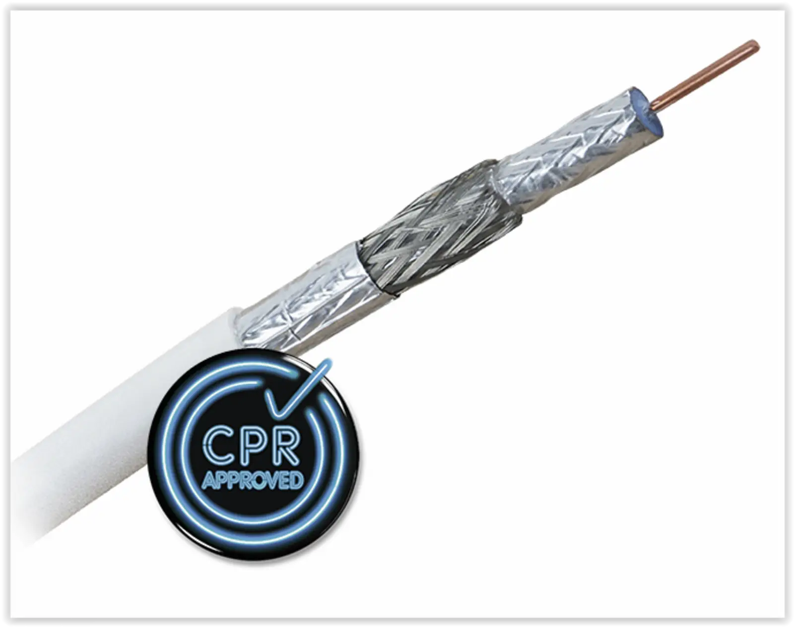 KOKA 9 Eca 50m witte coaxkabel 4G proof