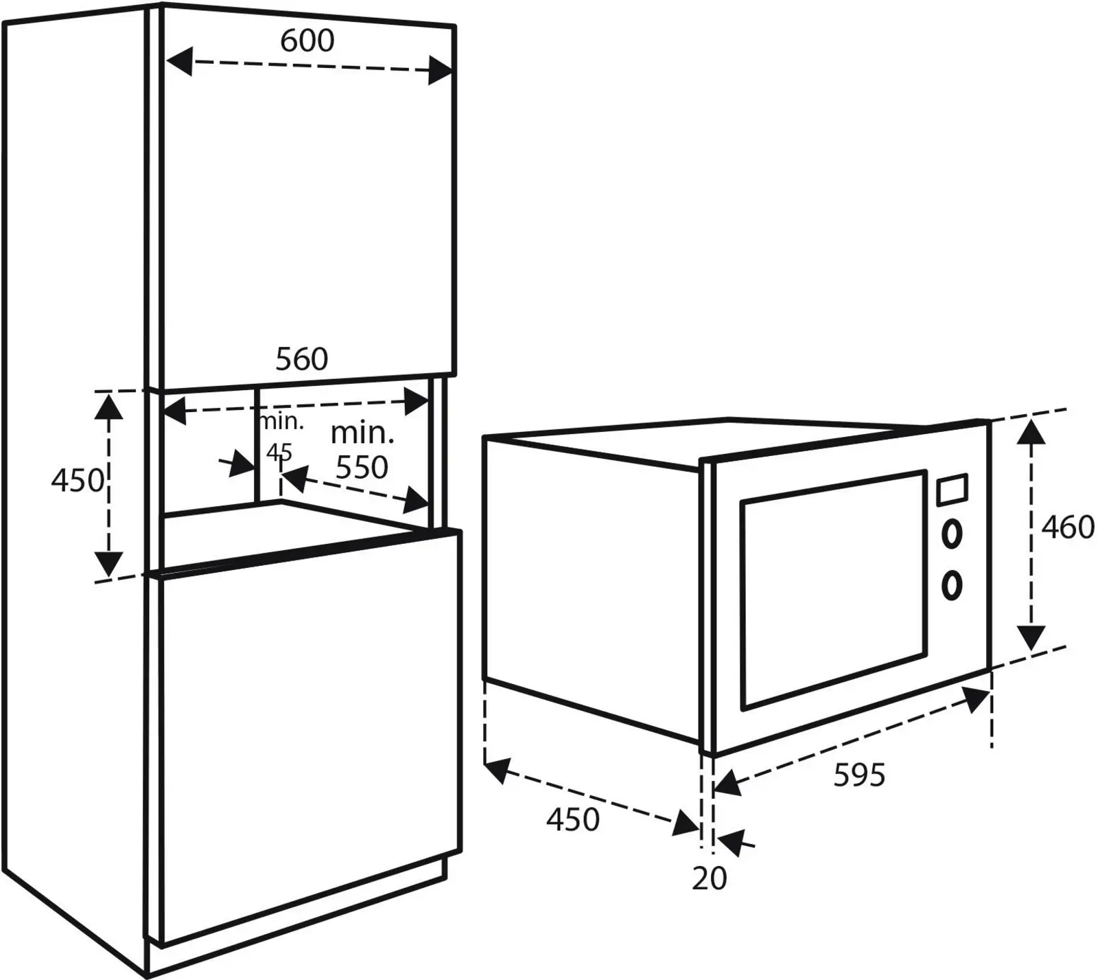Inventum IMC6125F inbouw combimagnetron