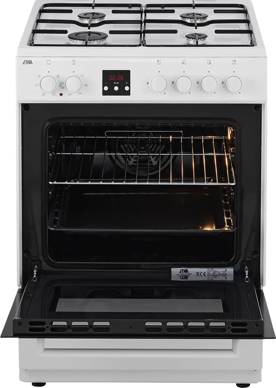 ETNA FGV561WIT Gasfornuis met Oven - 4 Pitten 
