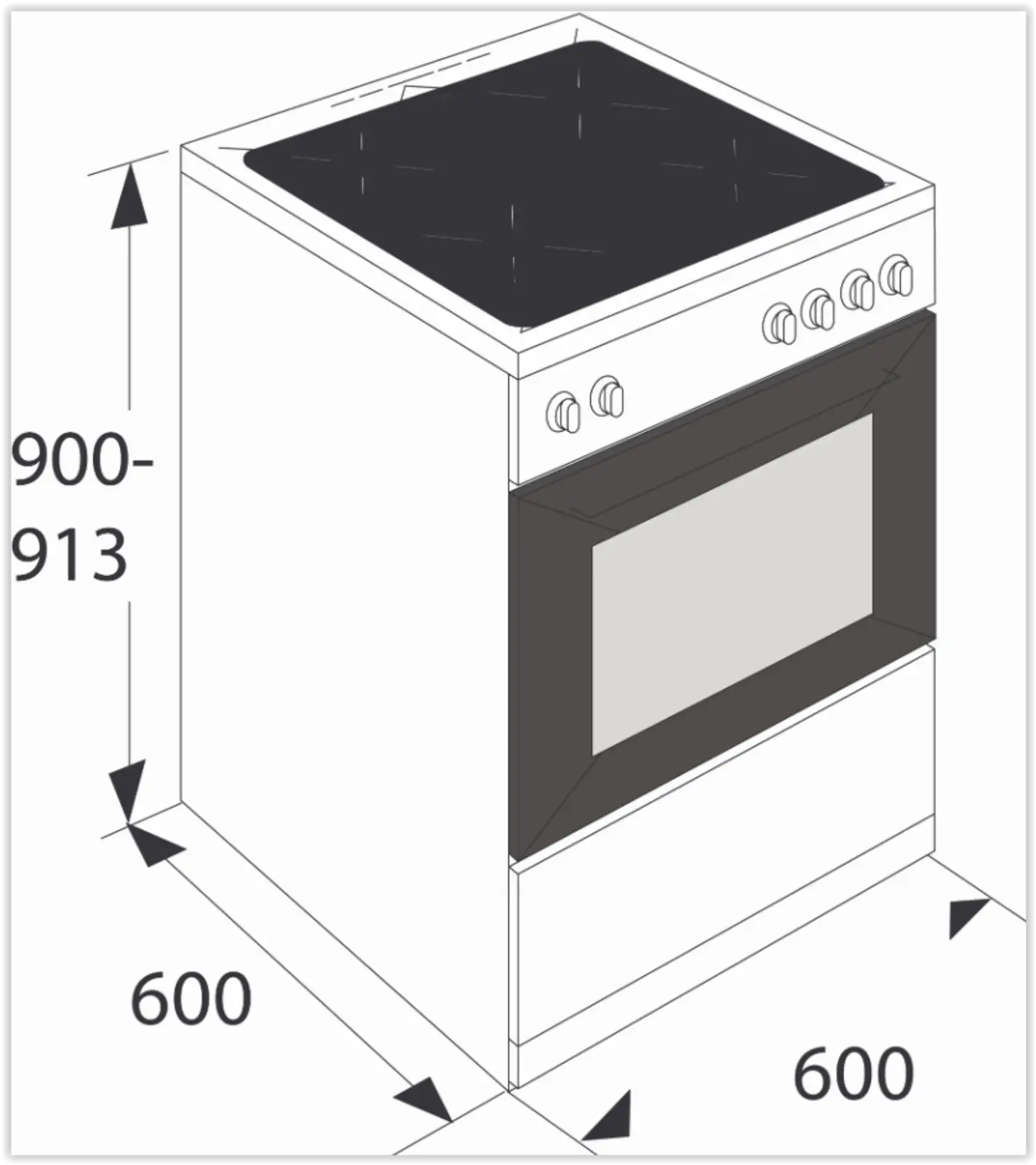 ETNA FIV560WIT inductie fornuis