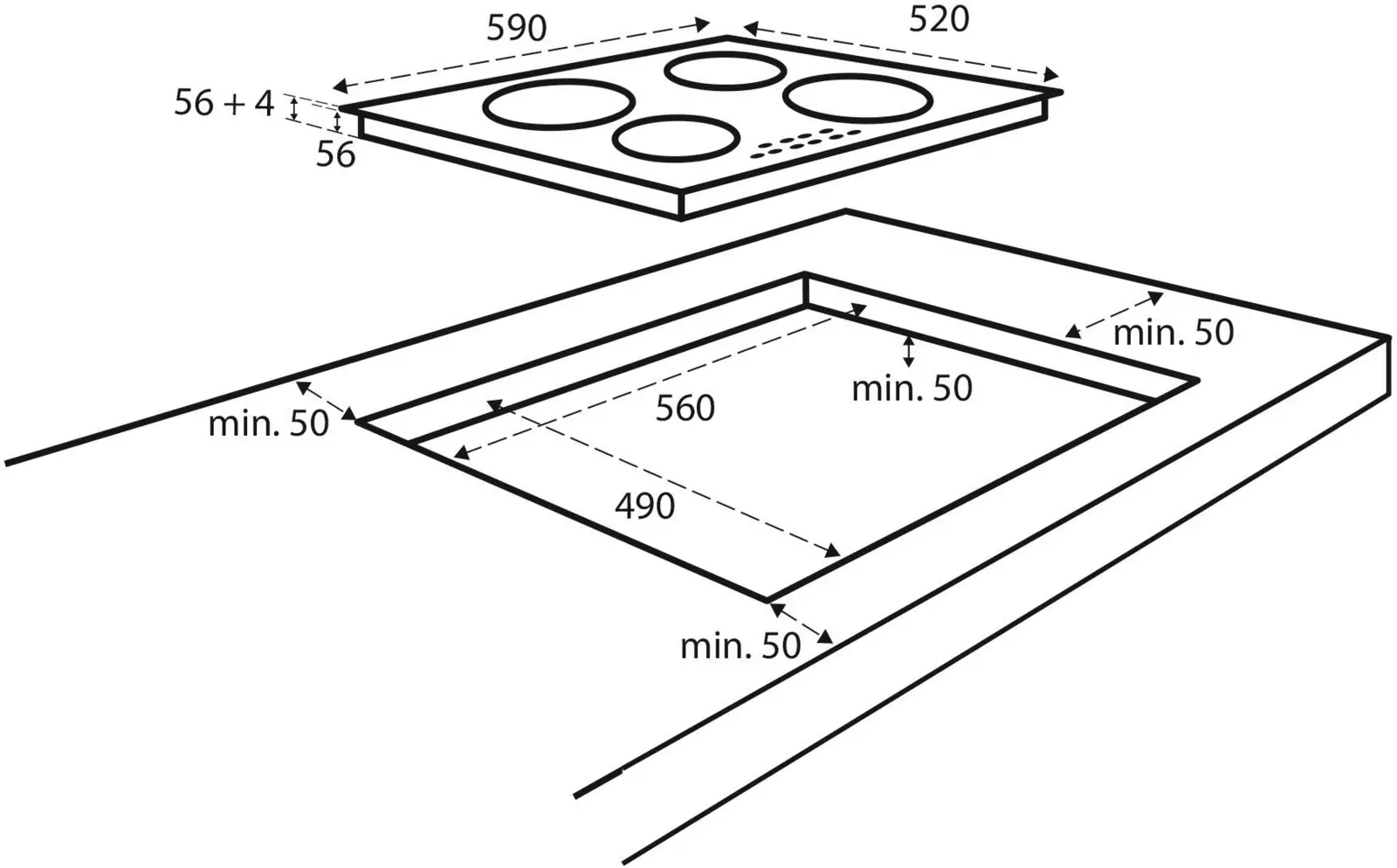 Inventum IKI6035 Inbouw Inductiekookplaat