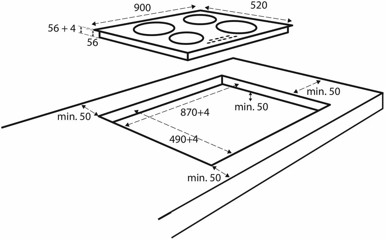Inventum IKI9035 Inbouw Inductiekookplaat
