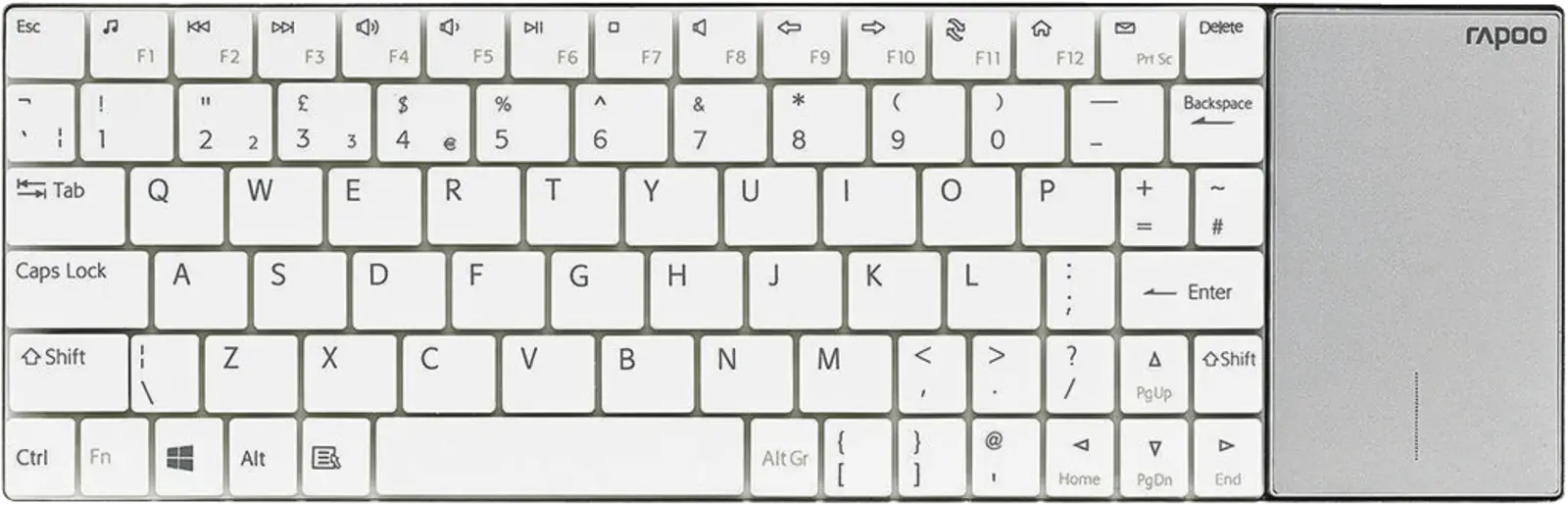 Rapoo E2710 Wireless Multimedia Touchpad Keyboard wit