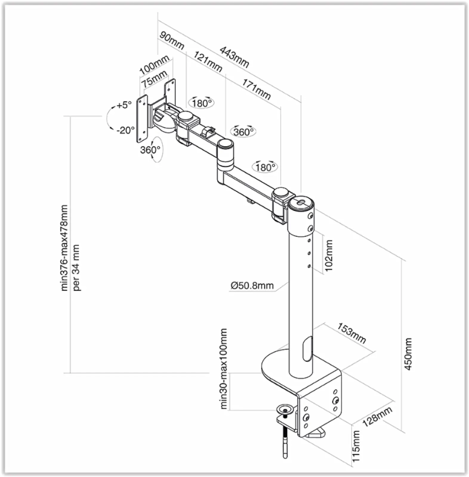 Neomounts by Newstar FPMA-D960BLACKPLUS voor curved schermen