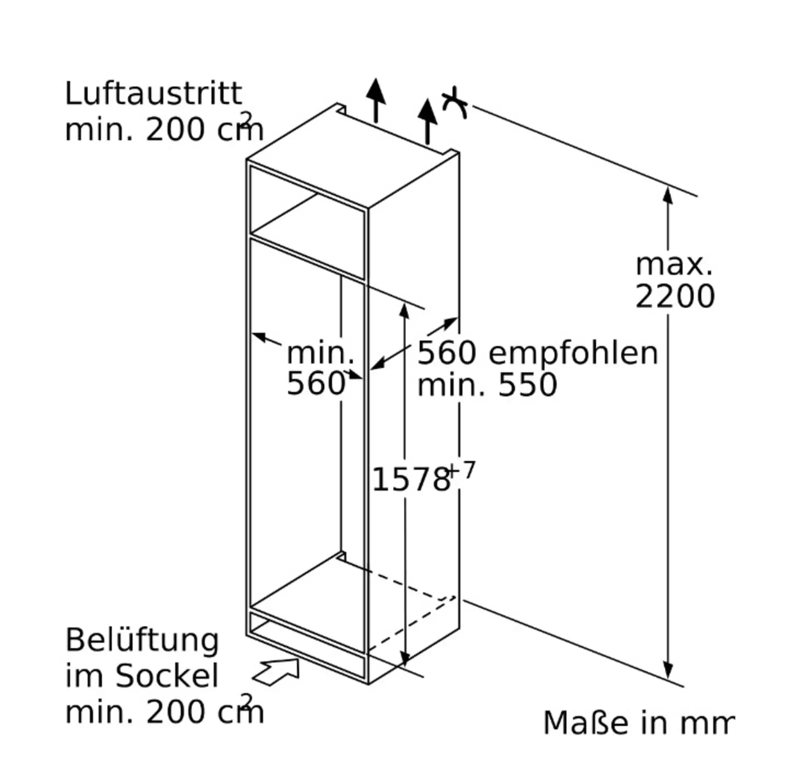 BOSCH KIL72AFE0 Serie 6 Inbouw Koelkast