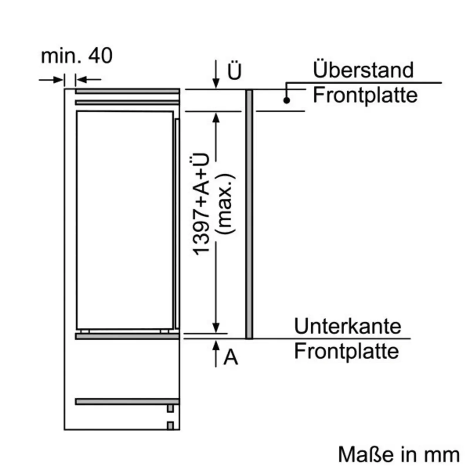Siemens KI51FADE0 iQ700 inbouw 1-deurskoelkast
