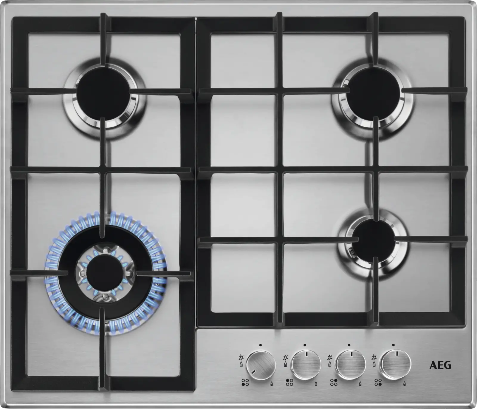 AEG HGB64400SM 3000 Slimline Inbouw Gaskookplaat