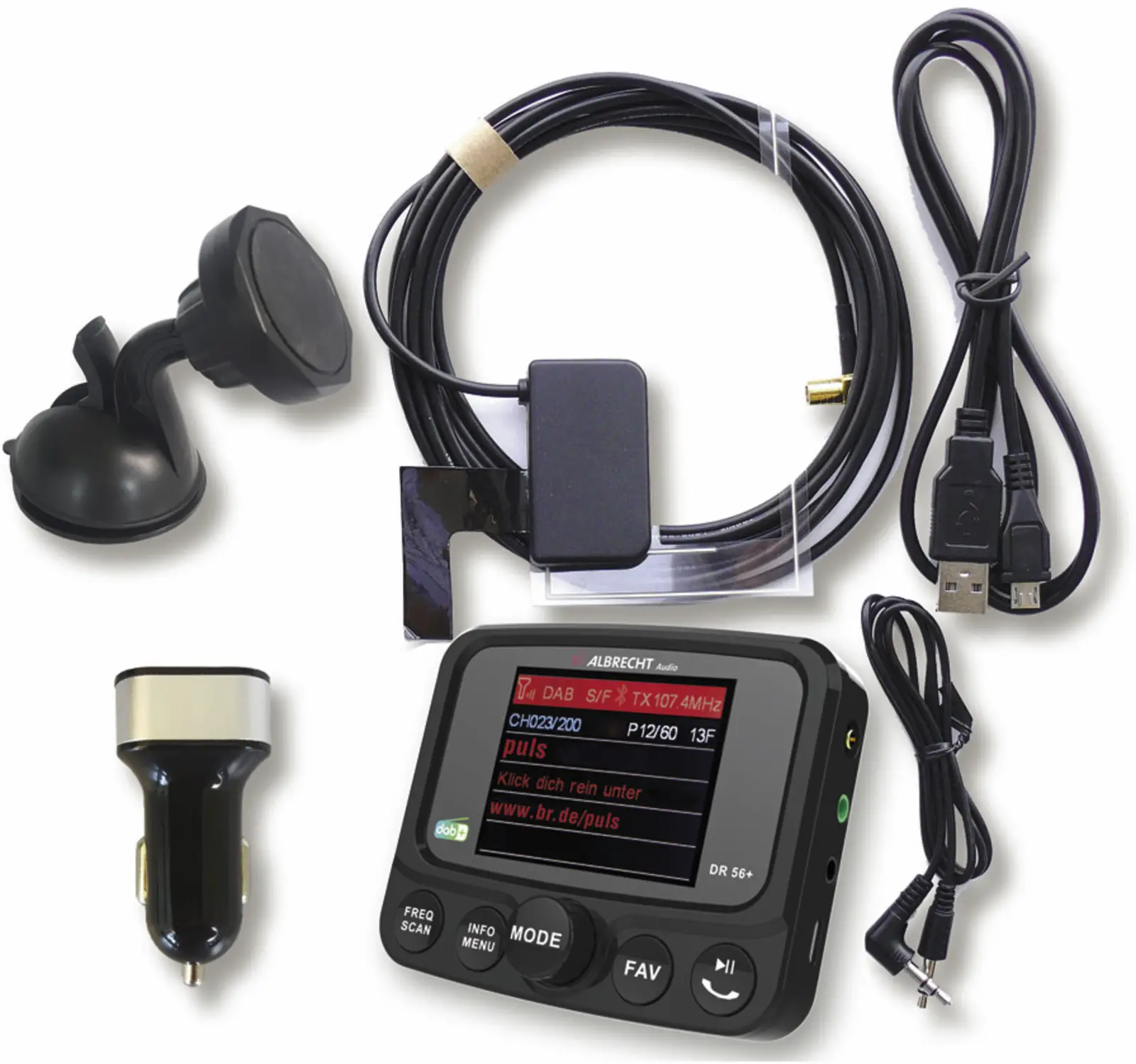 Albrecht DR+ DAB+ autoradio adapter