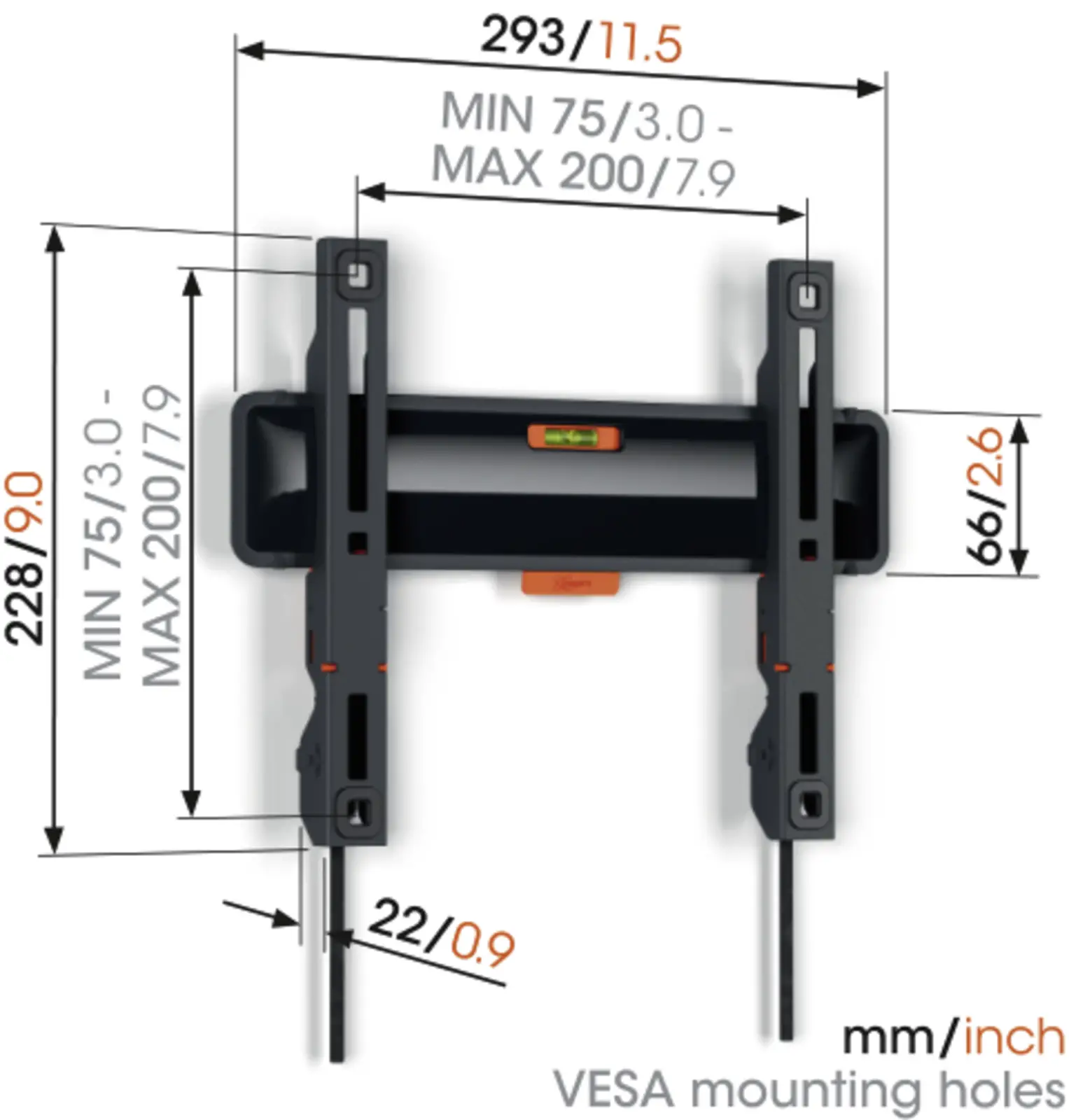 Vogel's COMFORT TVM 3205 | Vaste tv-beugel | 19-50