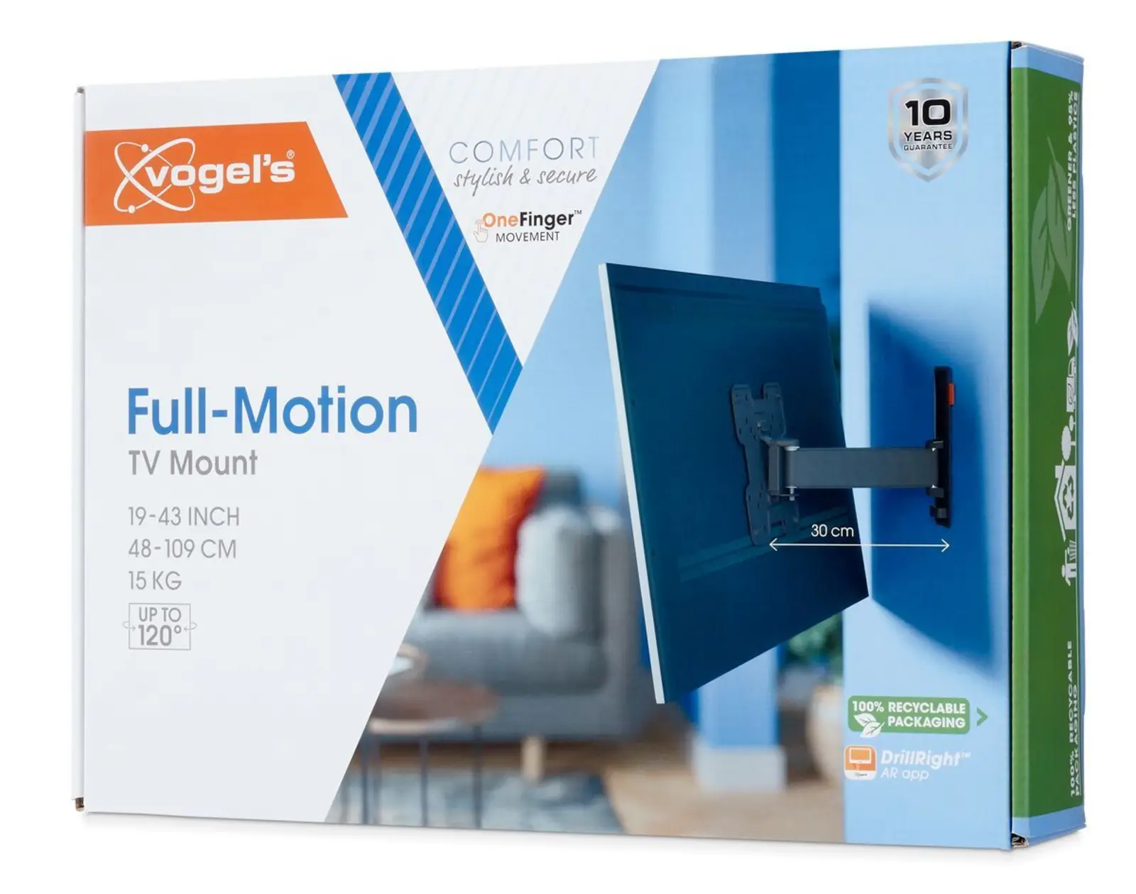 Vogel's COMFORT TVM 3225 | Draai- en kantelbare tv-beugel | 19-43