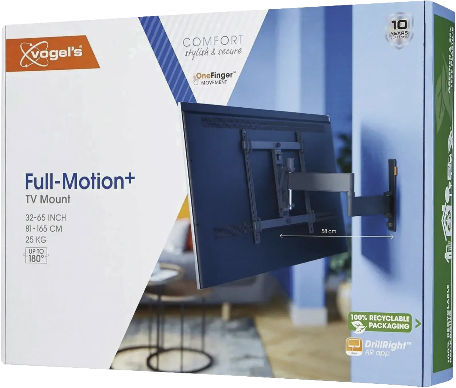Vogel's Comfort Full Motion+ TVM 3445 draaibare en kantelbare muurbeugel
