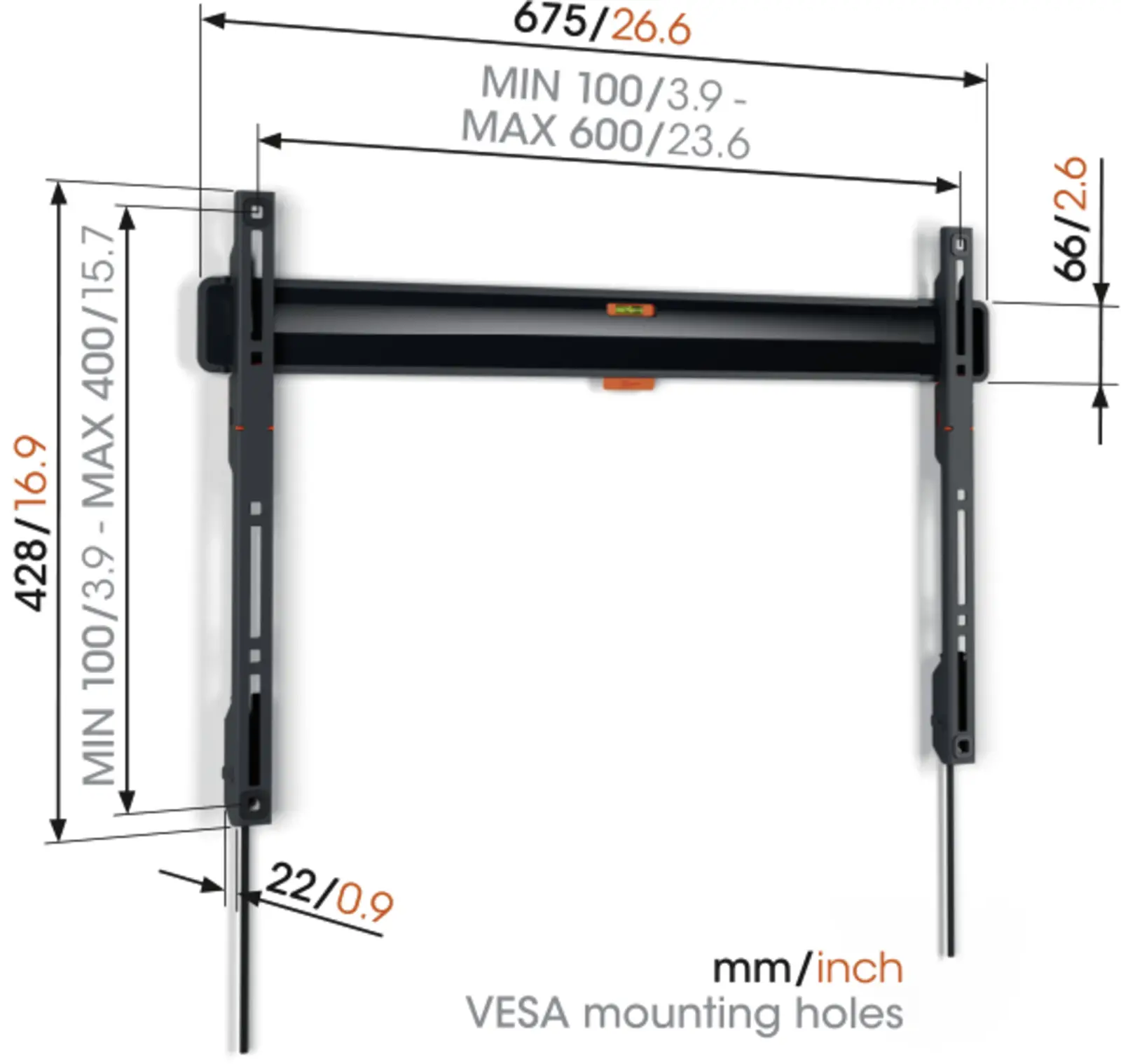 Vogel's COMFORT TVM 3605 | Vaste tv-beugel | 40-100