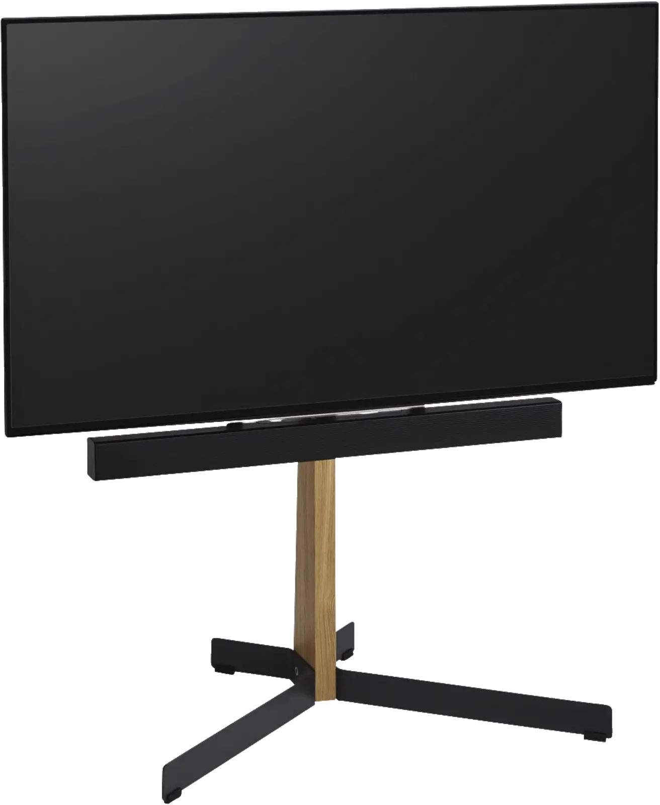 TVS 3695 | tv vloerstandaard | Eikenhoud & staal | 40-77"
