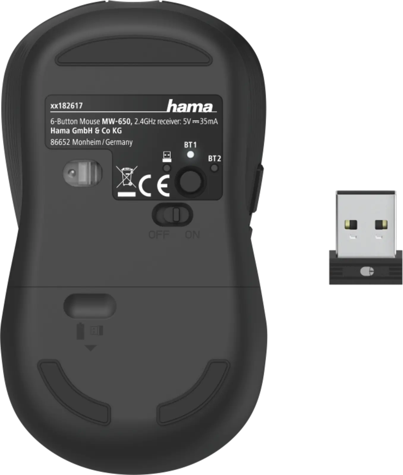 182617 Optische 6-knops multi-device muis MW-650