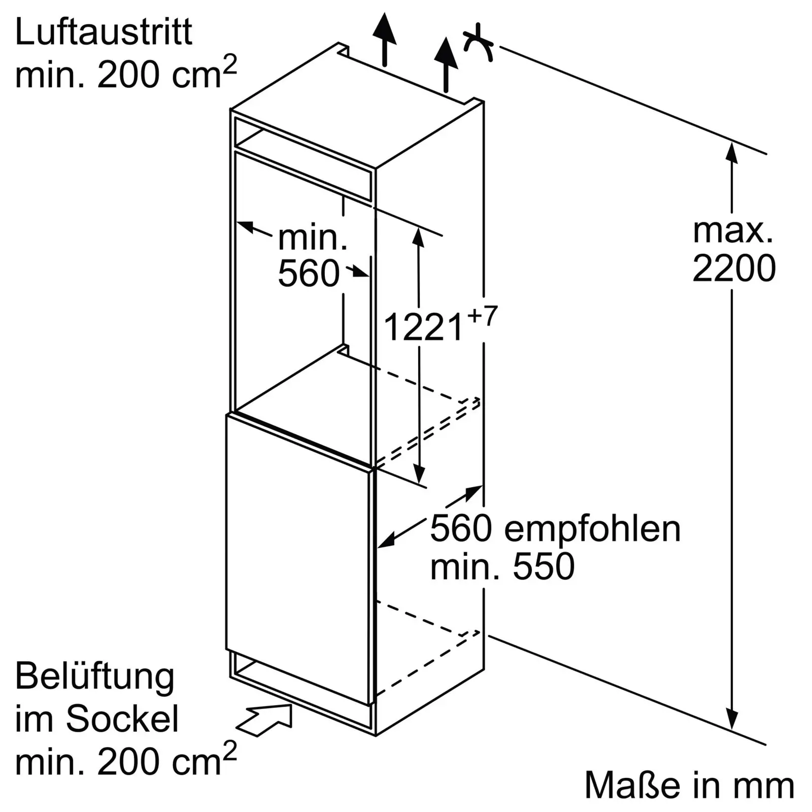 Siemens KI41RVFE0 iQ300 inbouw 1-deurskoelkast