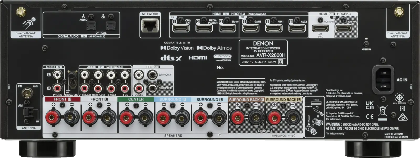 Denon AVR-X2800H 7.2 AV-receiver