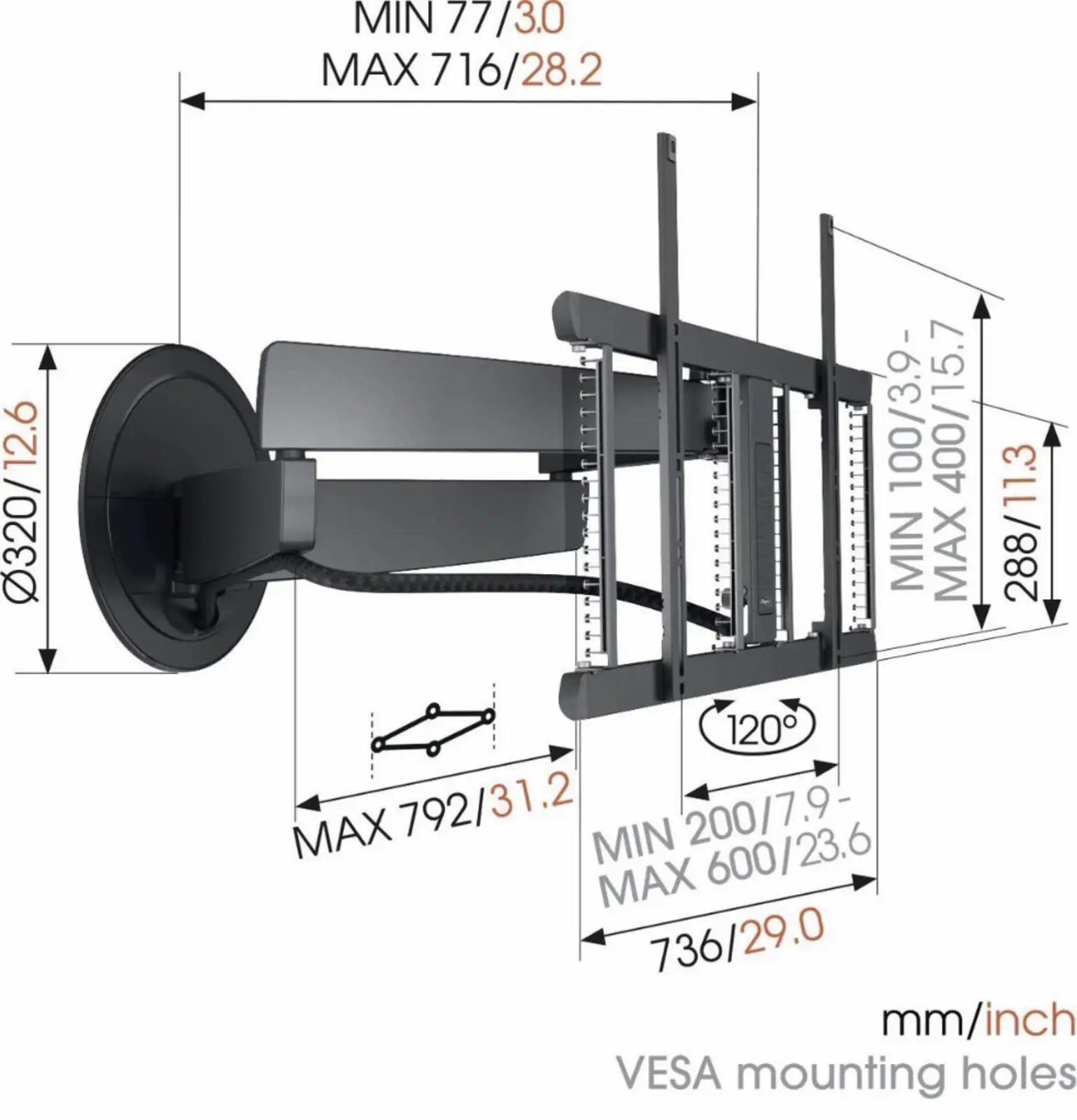 Vogel's Signature TVM 7675 MotionMount electrische muurbeugel