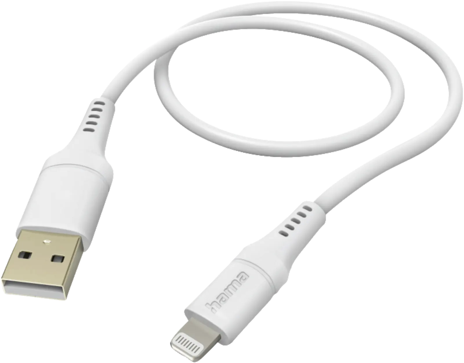 USB-Silikonenkabel, USB-A naar Lightning, 1,5 m