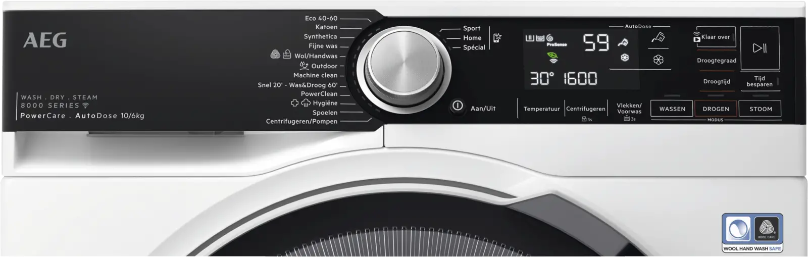 AEG LWR8716AD6 8000 PowerCare Was-droogcombinatie