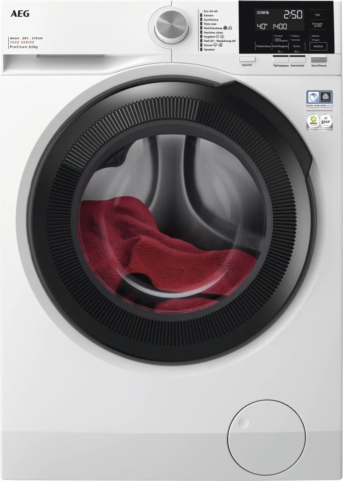AEG LWR73864 7000 Series ProSteam Condensatie Was-droogcombinatie