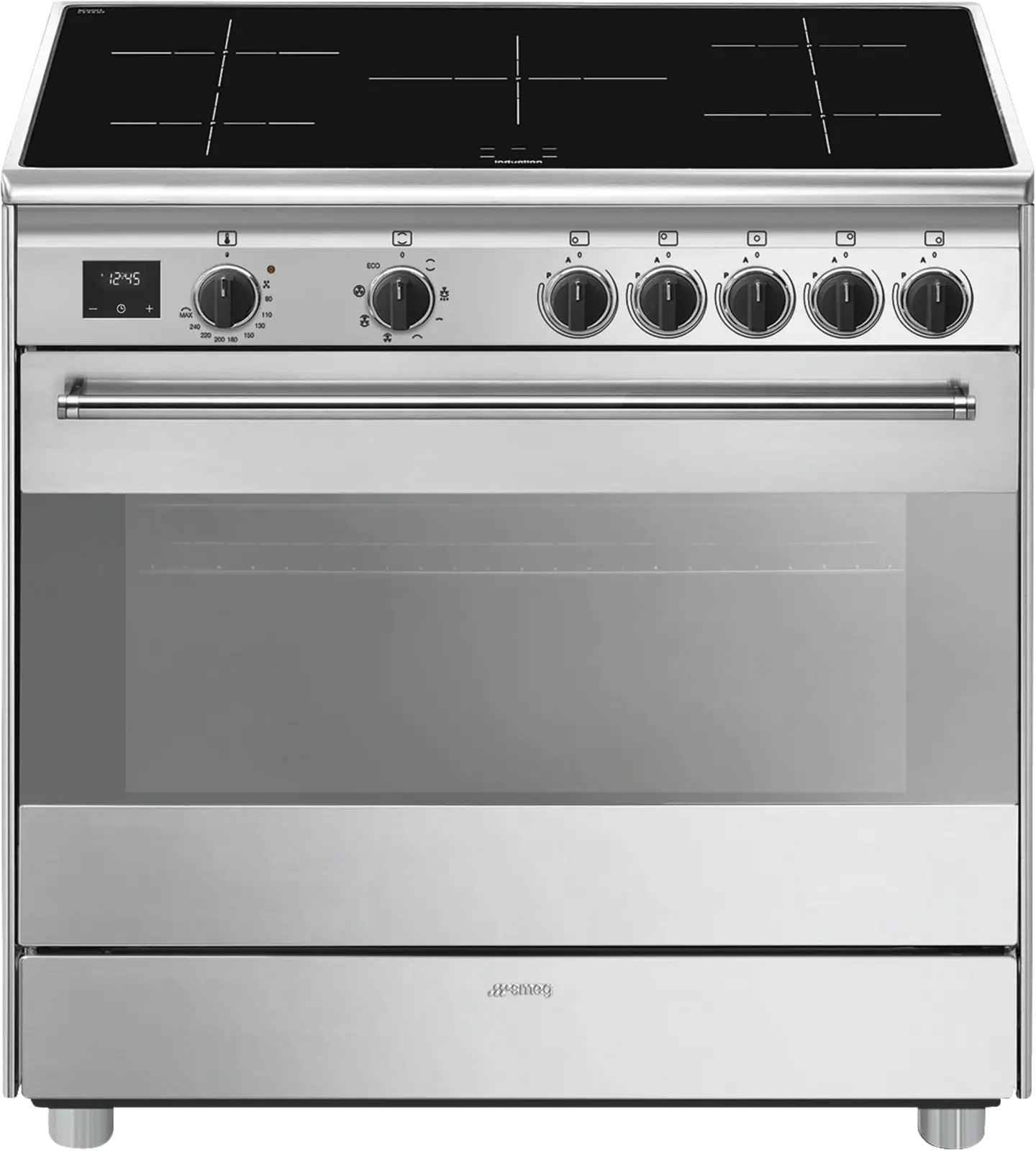 SMEG BG91IX2 Classici Esthetisch Fornuis met Inductie Kookplaat - 90 x 60 cm