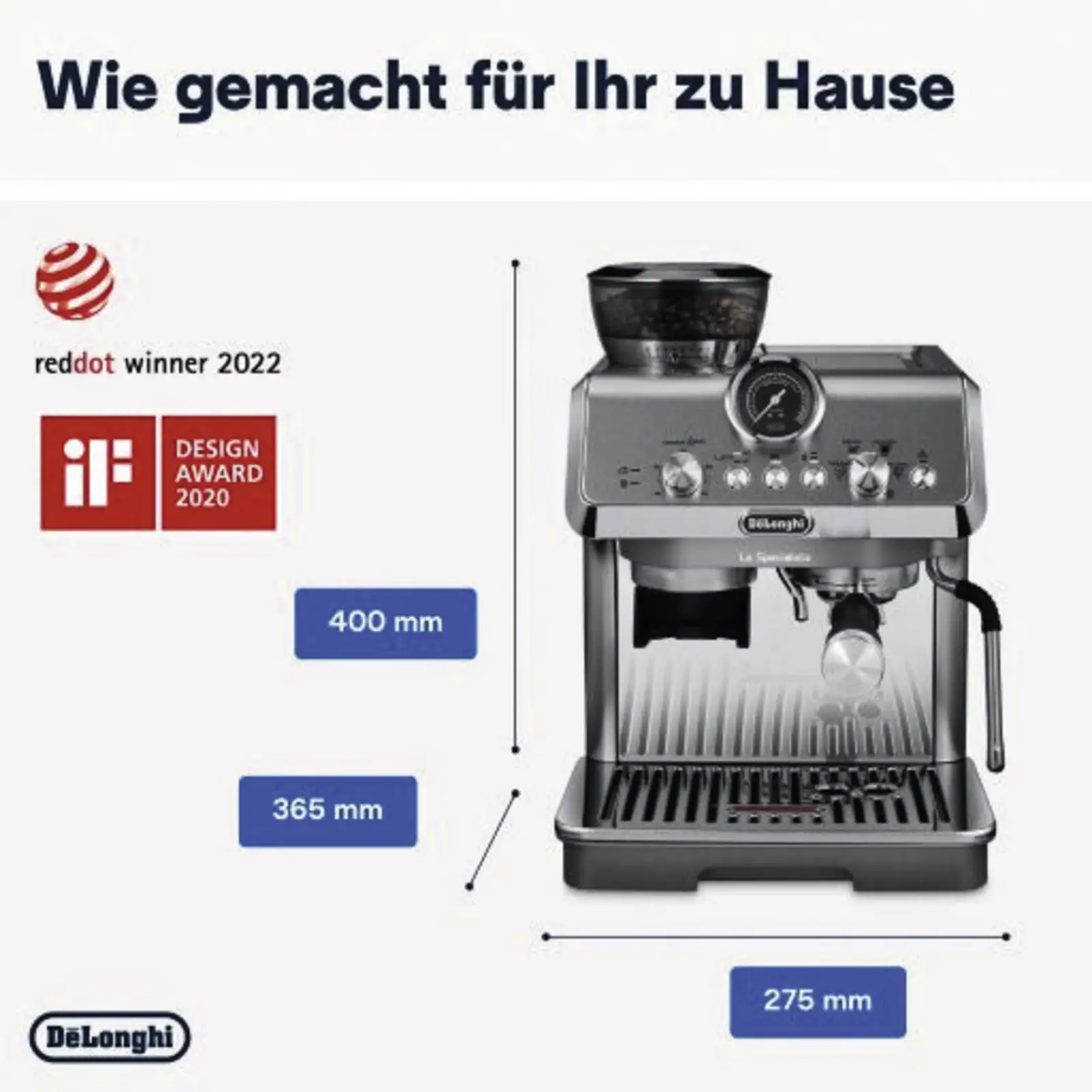 DeLonghi EC9255.M La Specialista Arte Evo pompdruk espressomachine